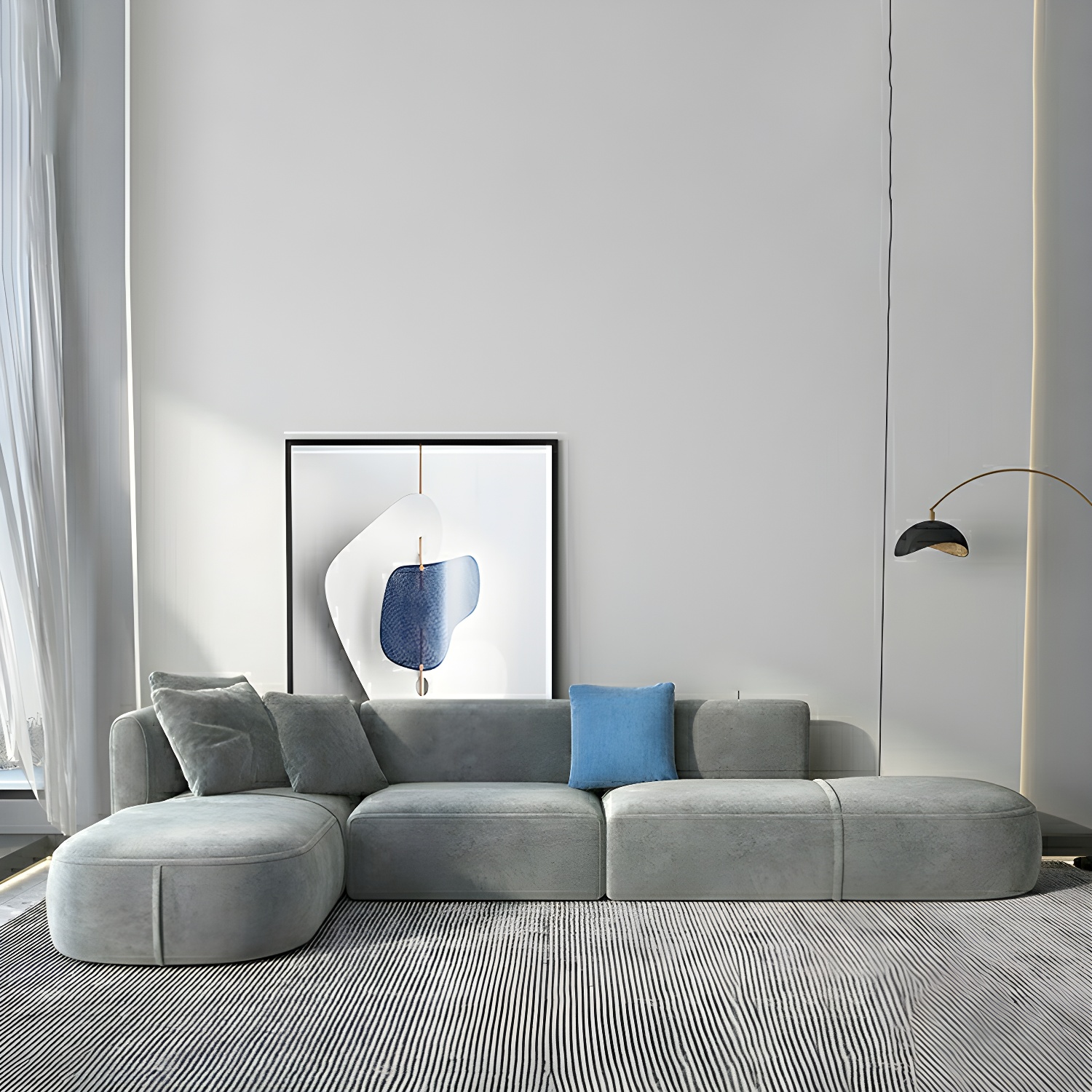 Flannel Sectional Sofa | Ormau - image 14