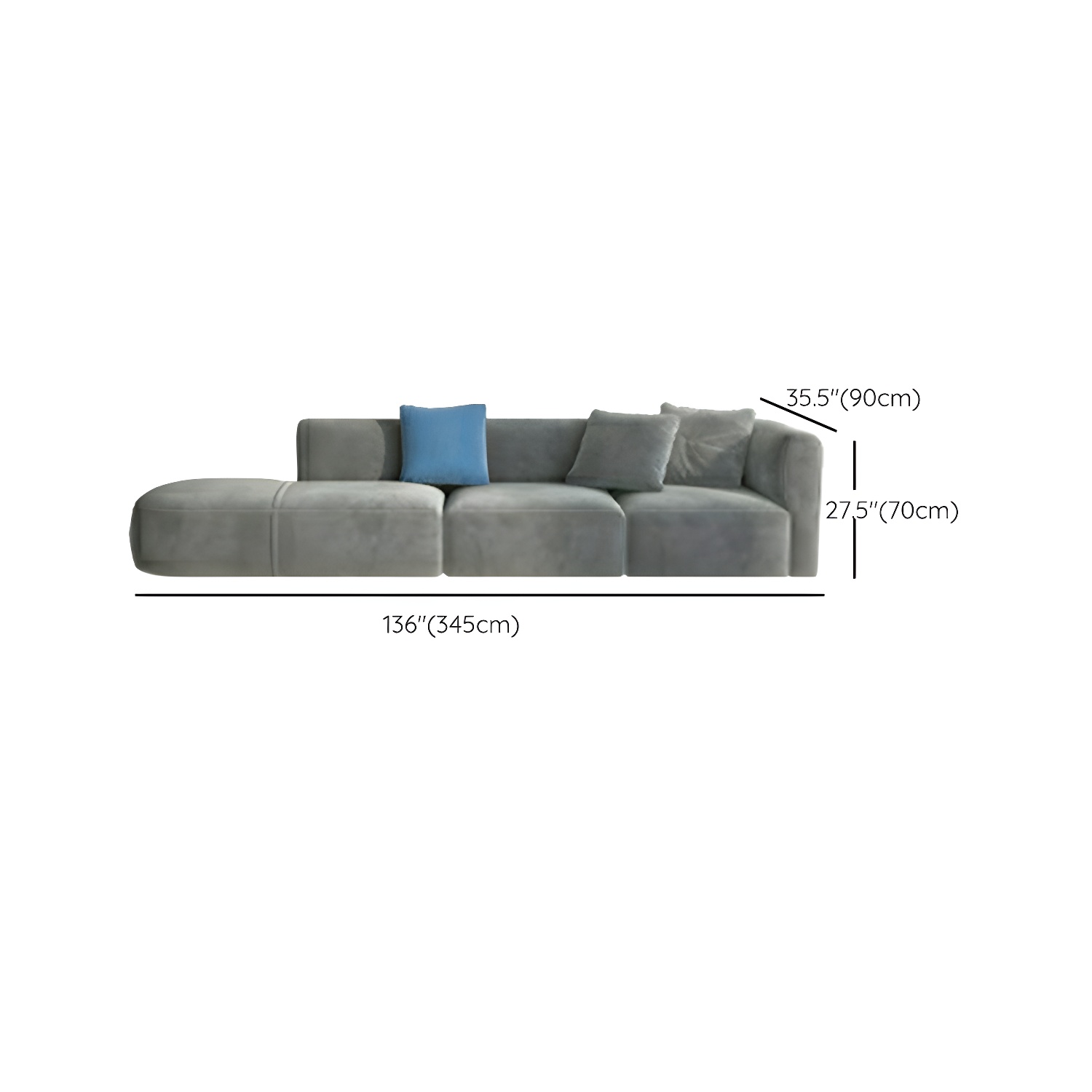Flannel Sectional Sofa | Ormau - image 22