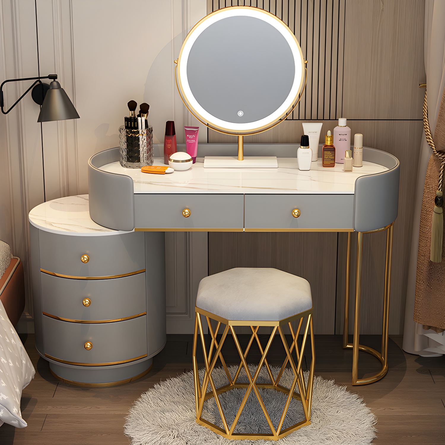 Metallic Lighted Vanity | Ormau - image 31
