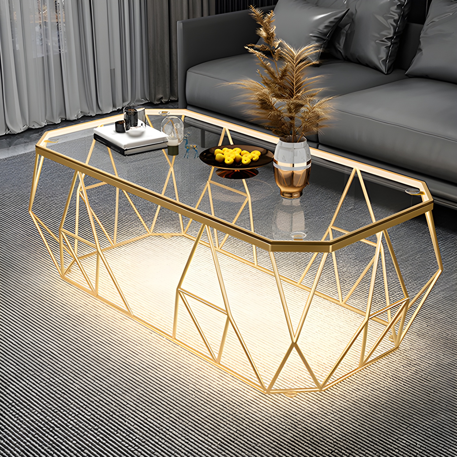 Octagon Glass Coffee Table | Ormau - image 14