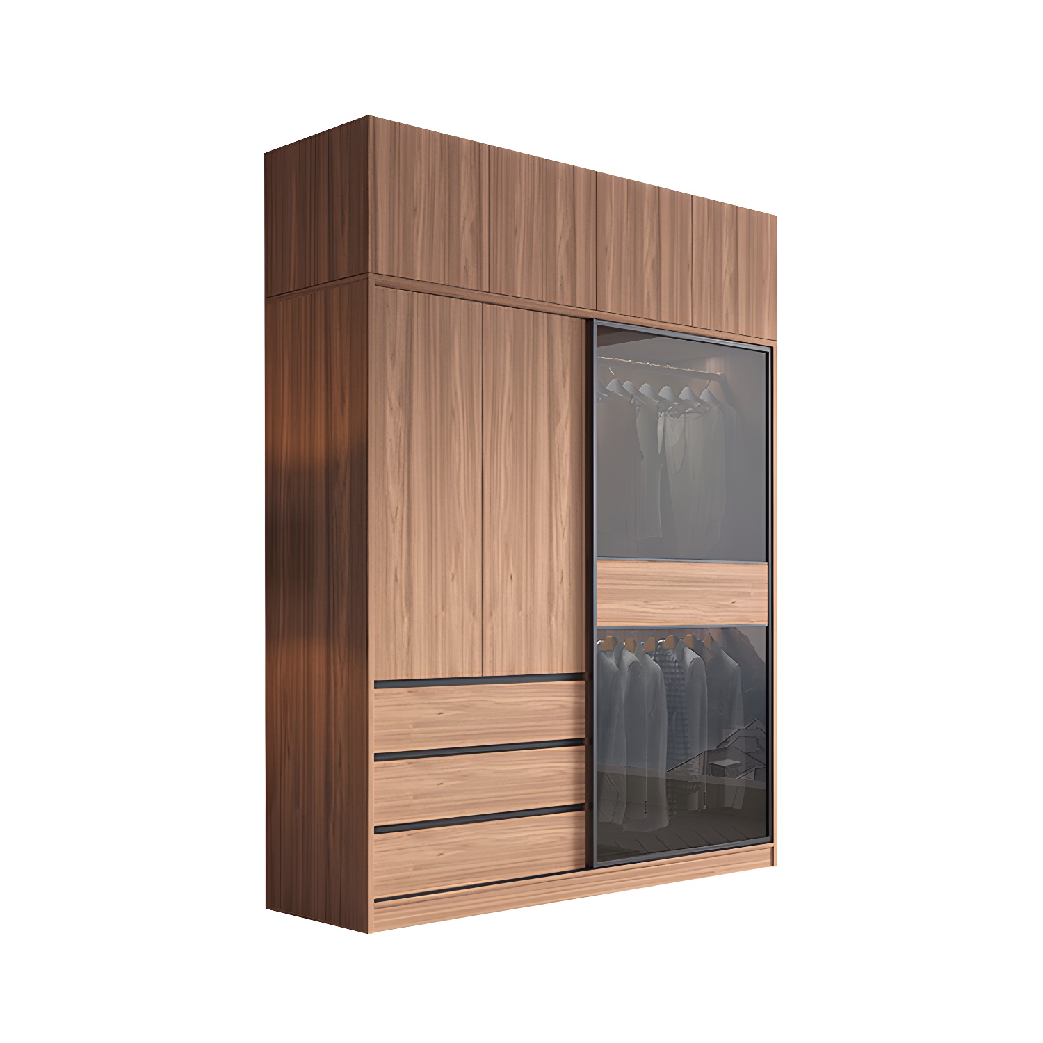 Glass & Wood Wardrobe Cabinet | Ormau - image 31