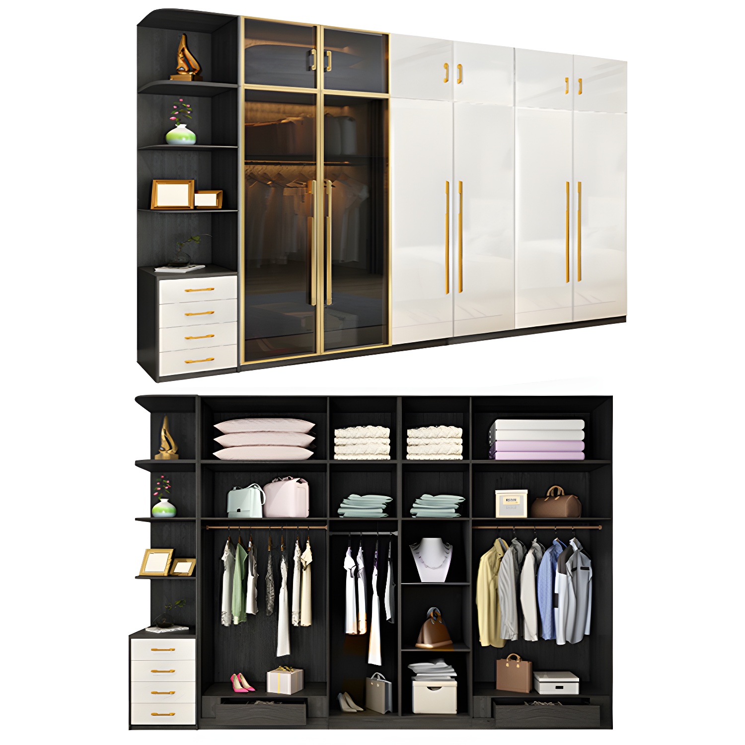 Modern Glass Door Wardrobe | Ormau - image 51