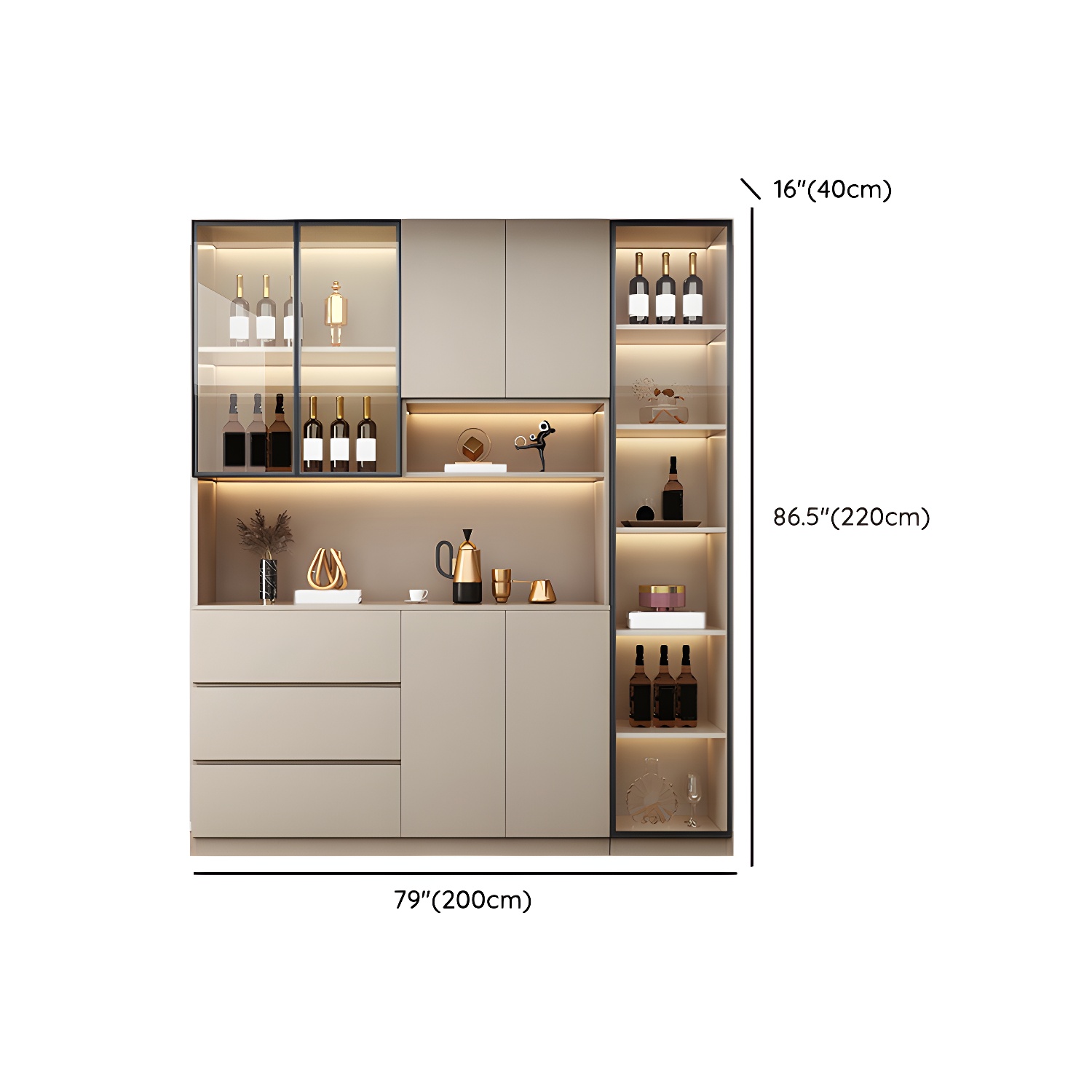 Modern Glass Door Cabinet | Ormau - image 15