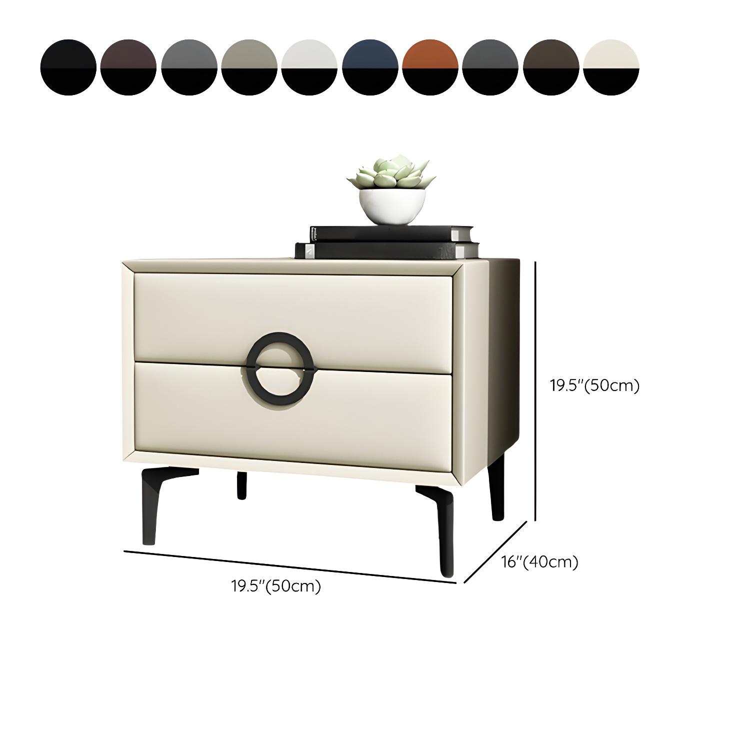 Glam Nightstand with Drawers | Ormau - image 28