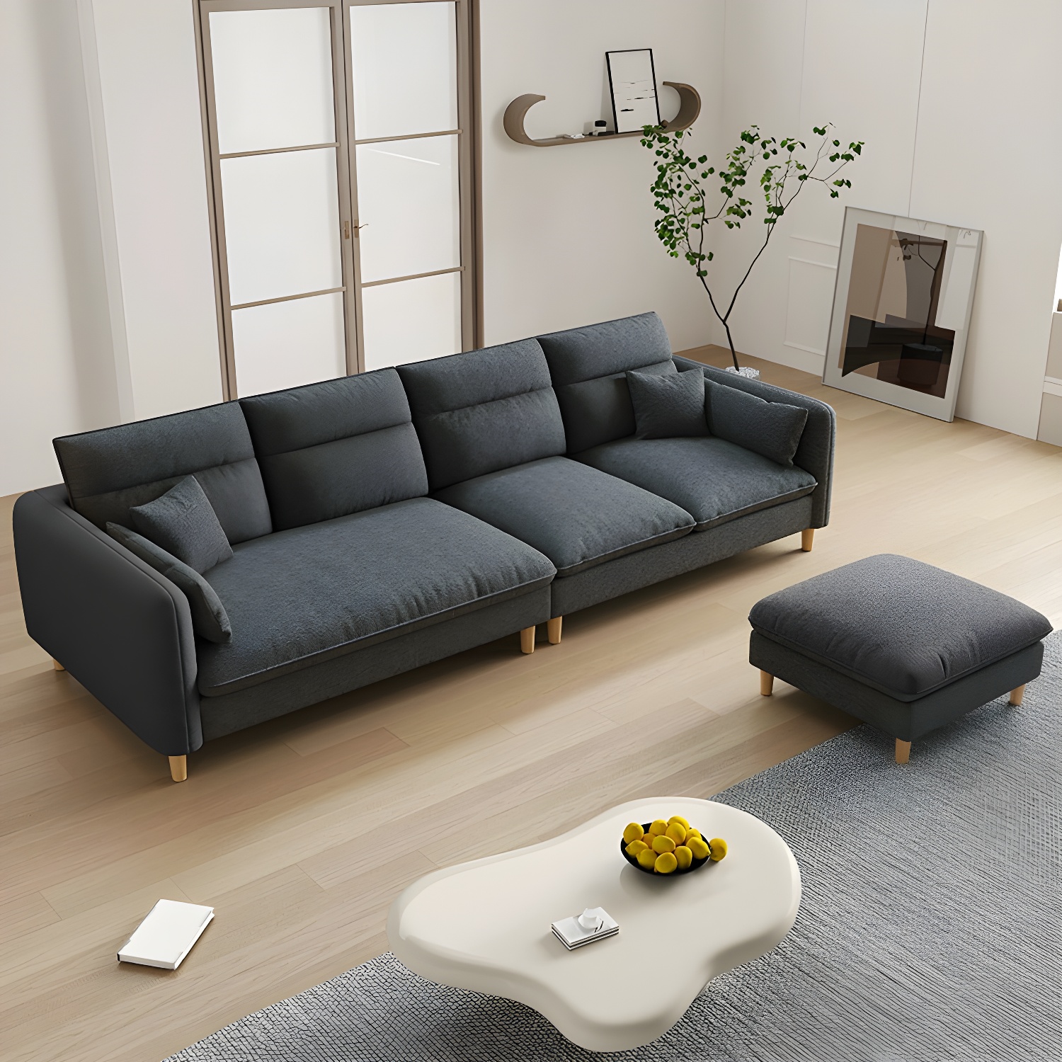 Modern Sectional Sofa Set with Ottoman | Ormau - image 2