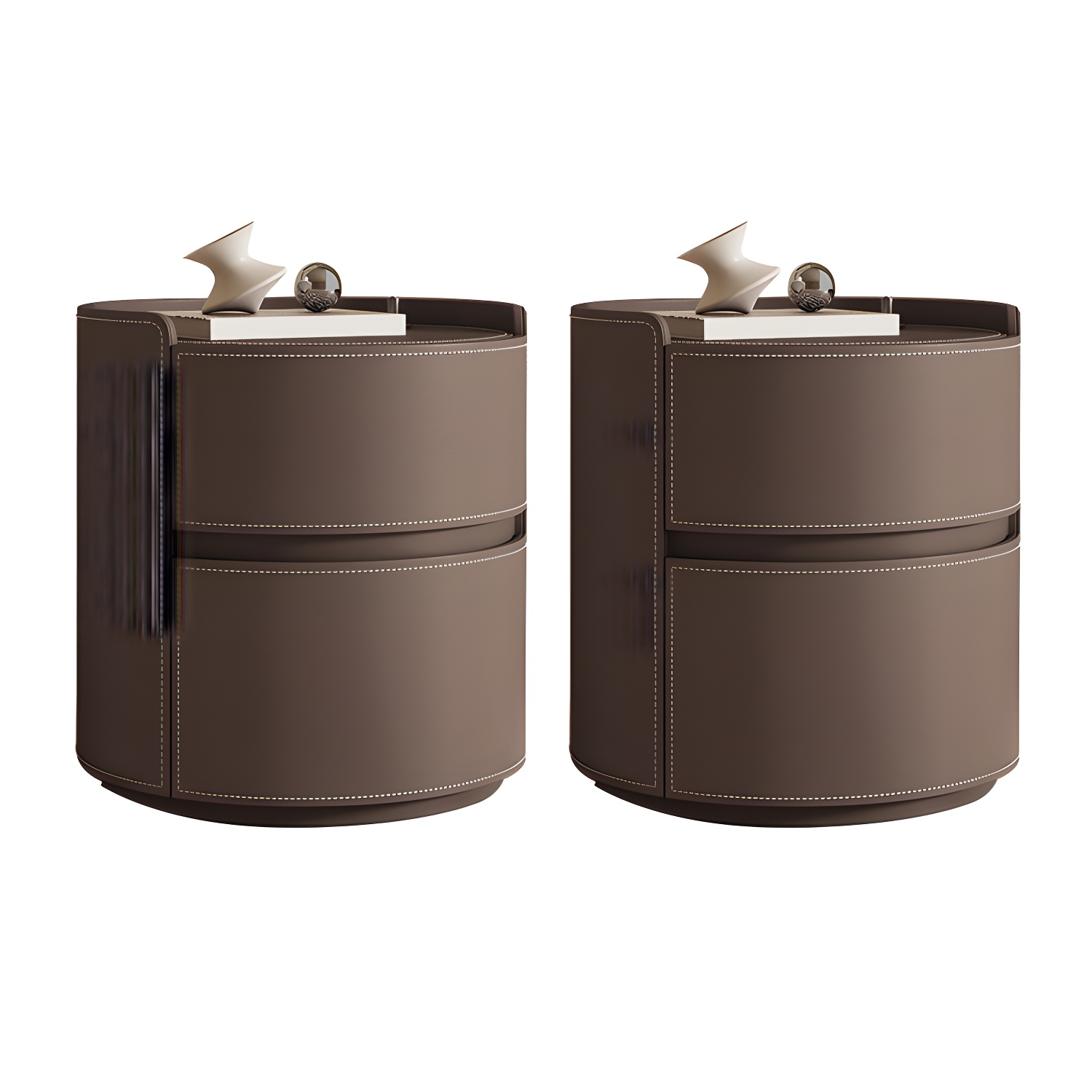Chic Round Nightstand | Ormau - image 28