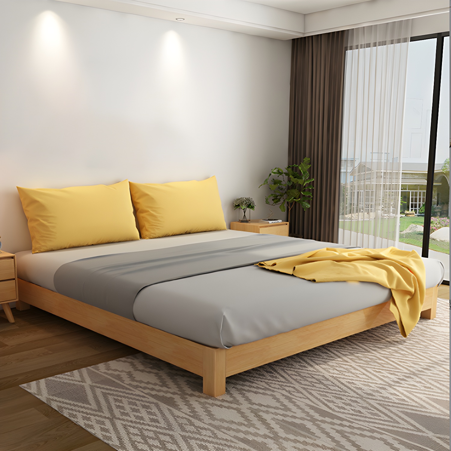 Solid Wood Platform Bed | Ormau - image 6