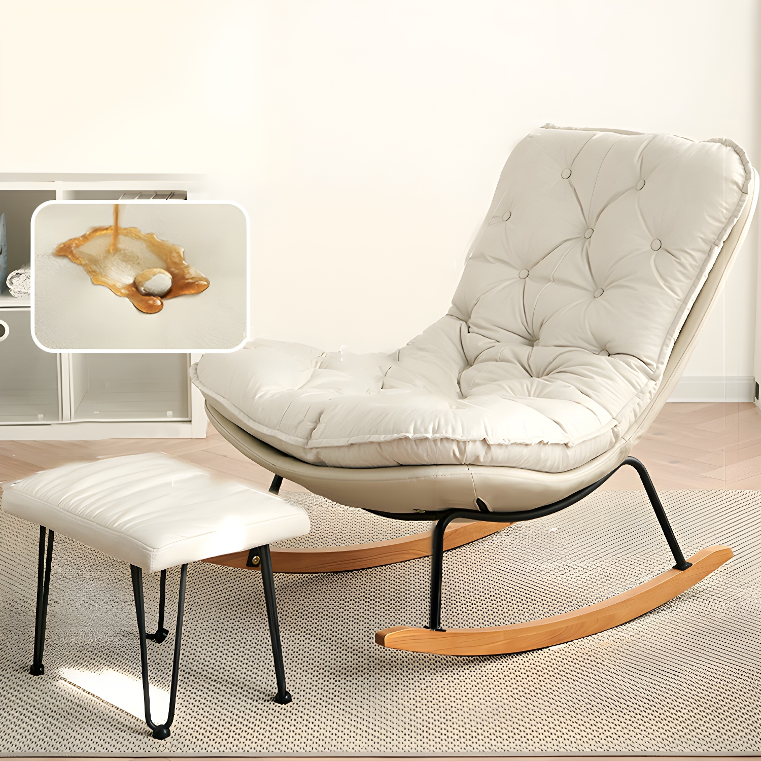 Button-Tufted Rocking Chair | Ormau - image 27