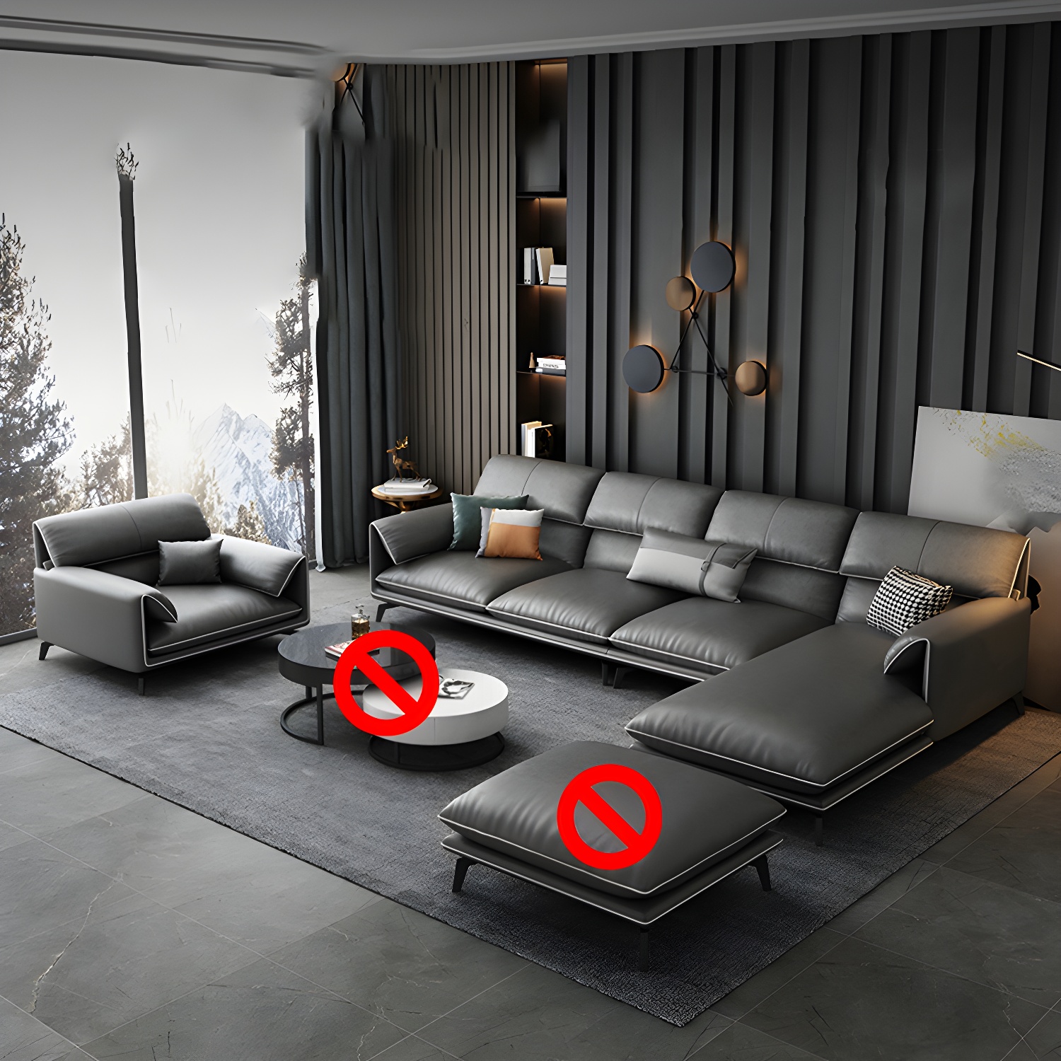 Modern Gray Sectional Sofa | Ormau - image 4