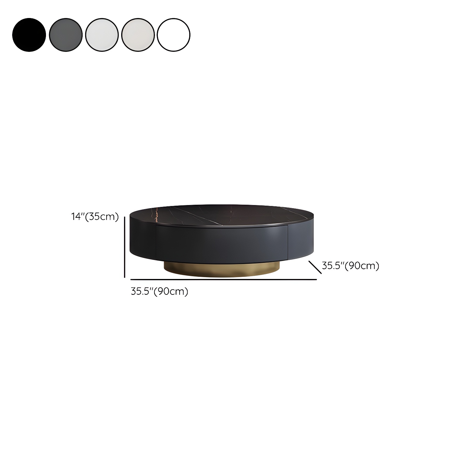 Elegant Stone & Gold Coffee Table | Ormau - image 19