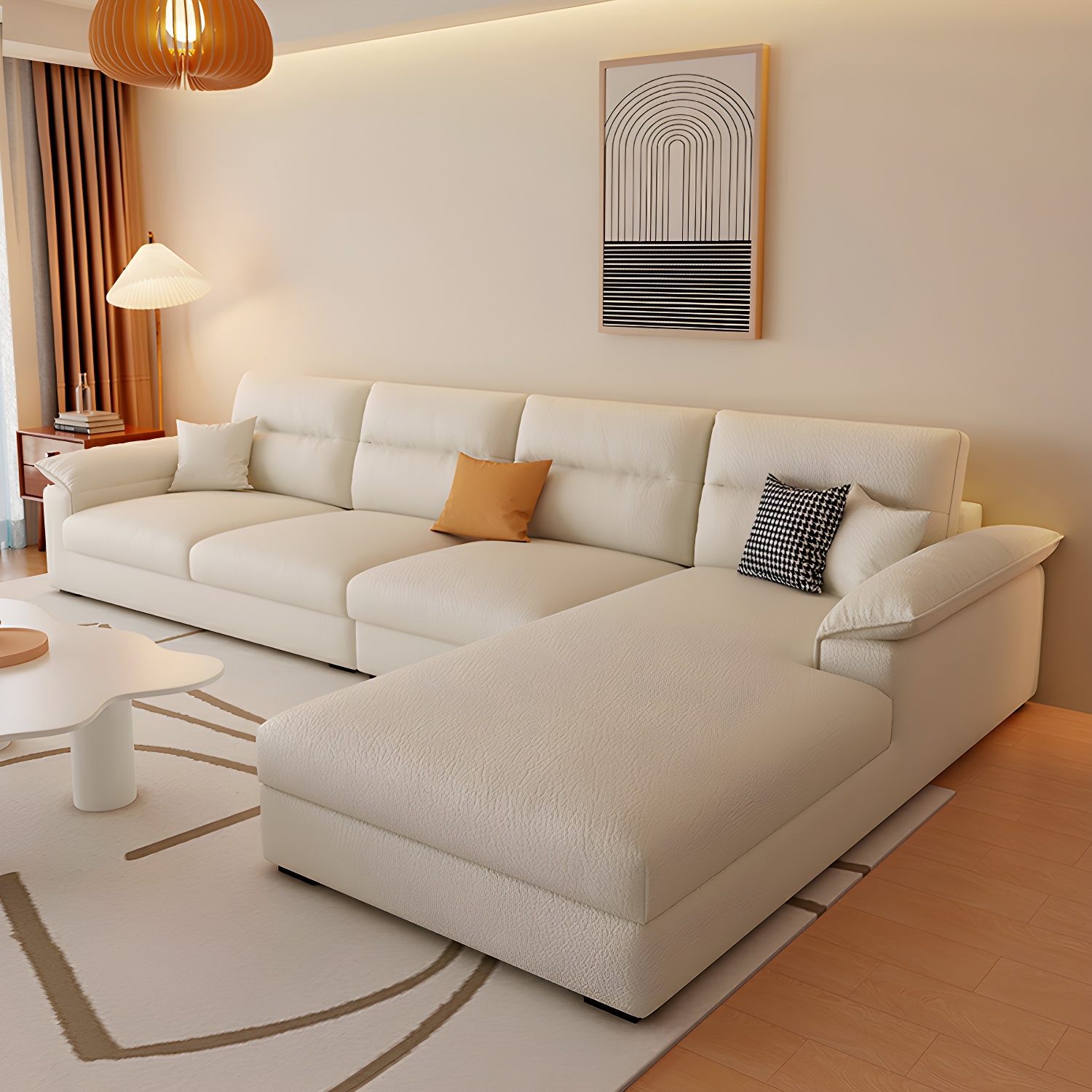 Modern L-Shaped Sectional Sofa | Ormau - image 1