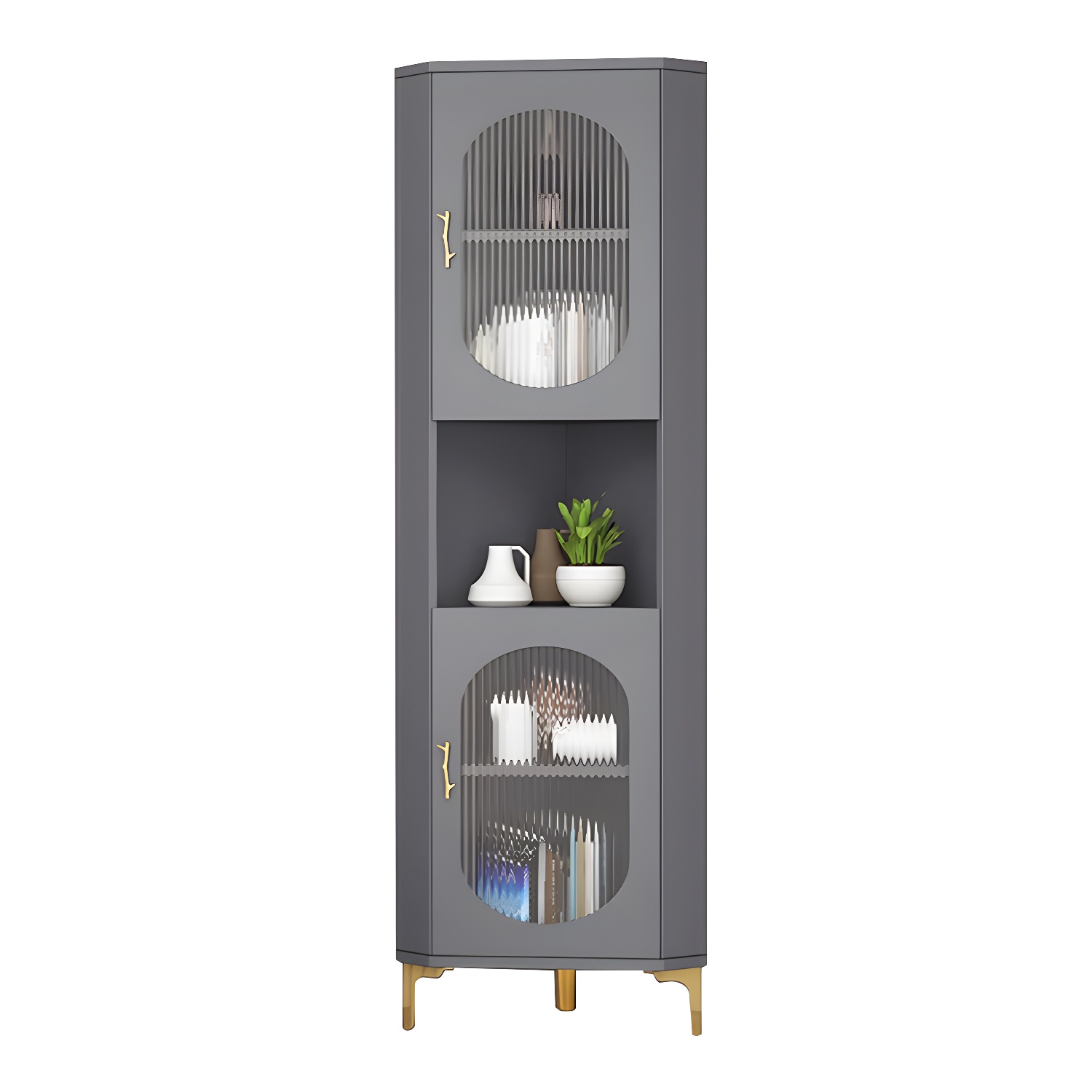 Corner Accent Cabinet with Glass Doors | Ormau - image 6