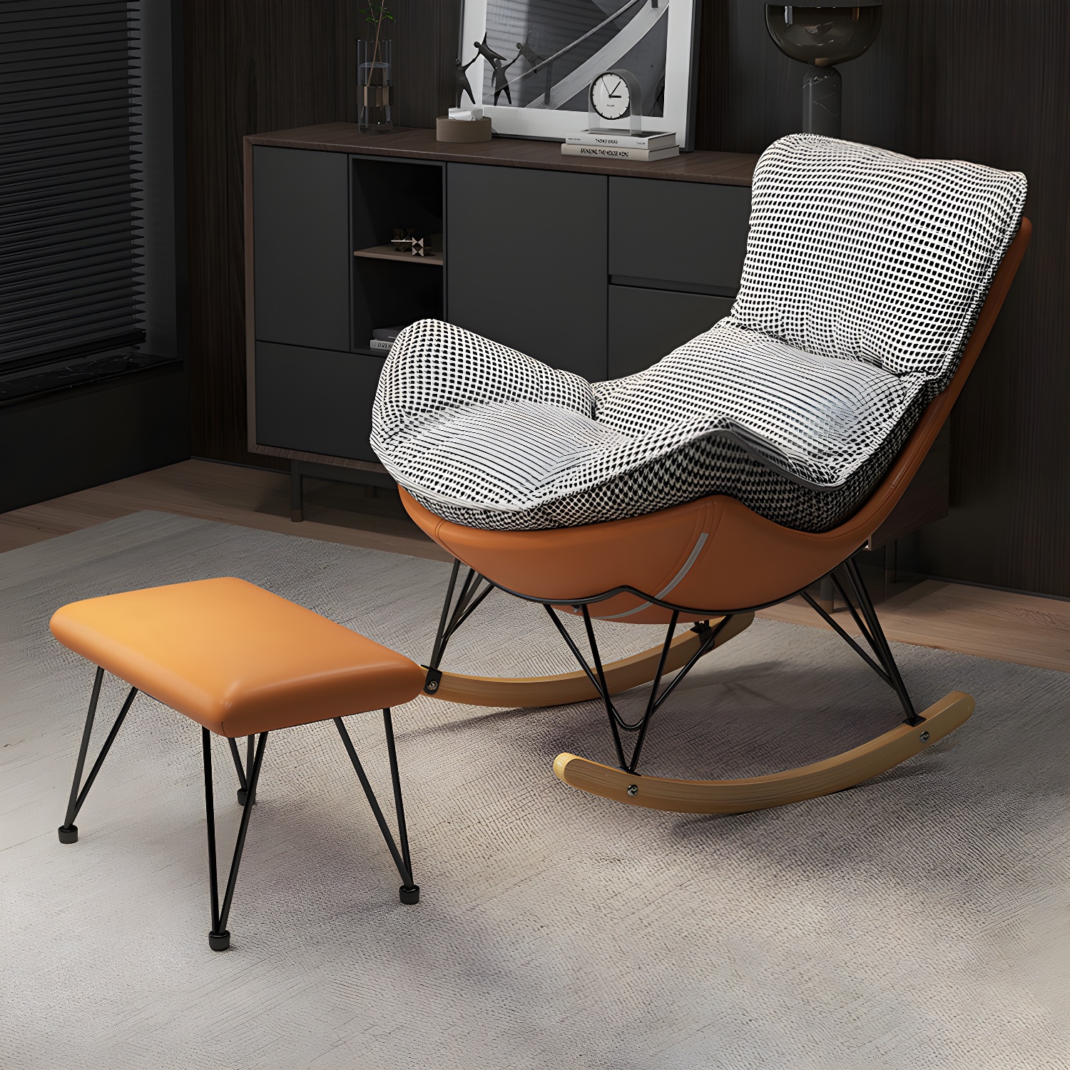 Wingback Rocker & Ottoman Set | Ormau - image 5
