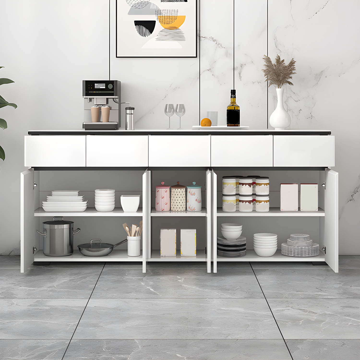 Modern White Sideboard | Ormau - image 2