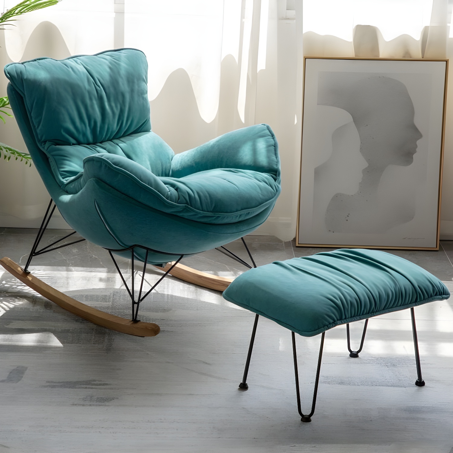 Modern Rocker & Ottoman Set | Ormau - image 1