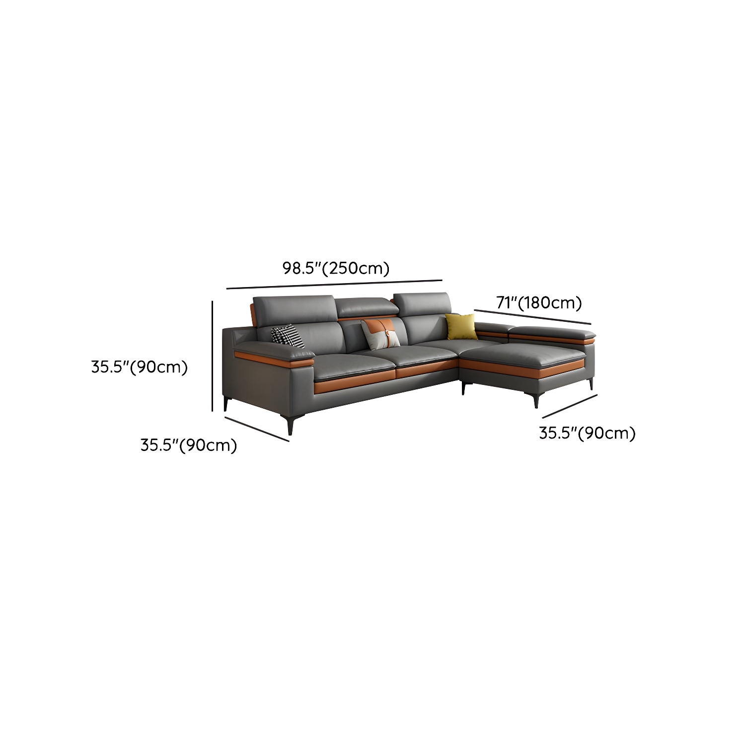 Modern Tech-Cloth Sectional | Ormau - image 15