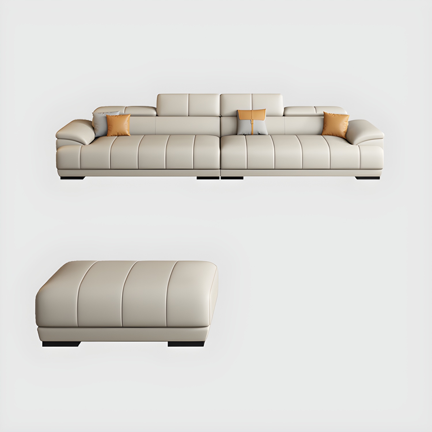 Elegant Leather Sectional | Ormau - image 26