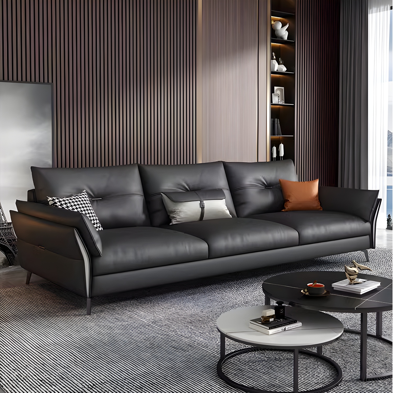 Tufted Gray Sectional | Ormau - image 2