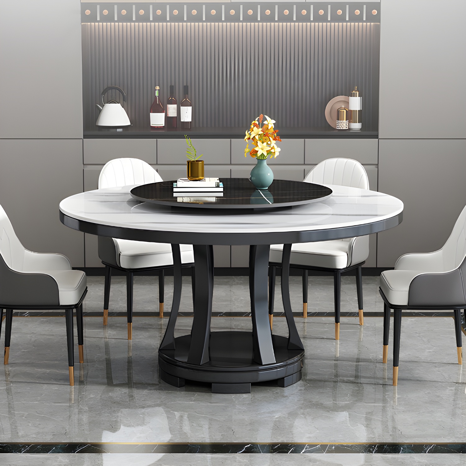 Modern Stone Top Dining Table | Ormau - image 4