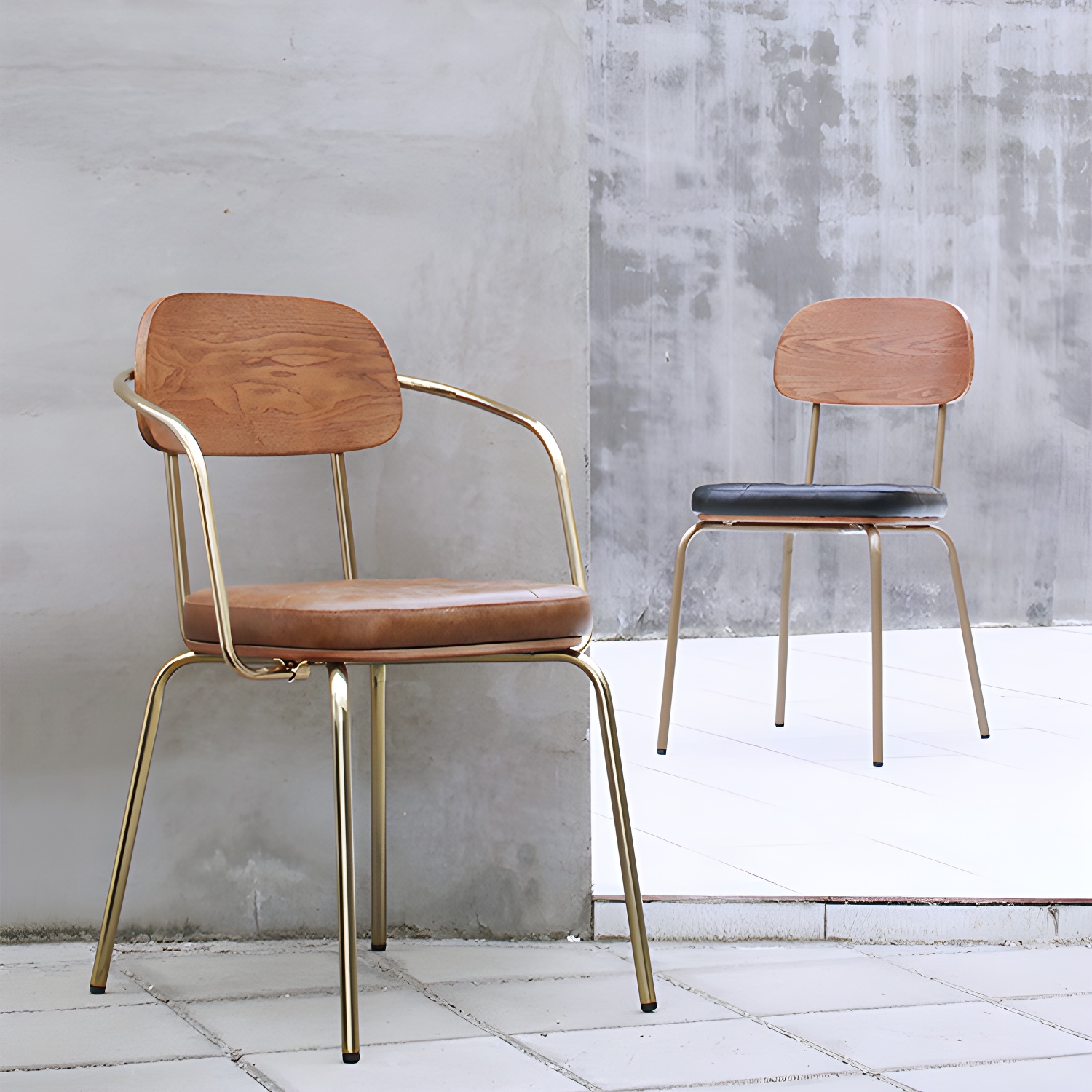 Industrial Leather Dining Chair | Ormau - image 20