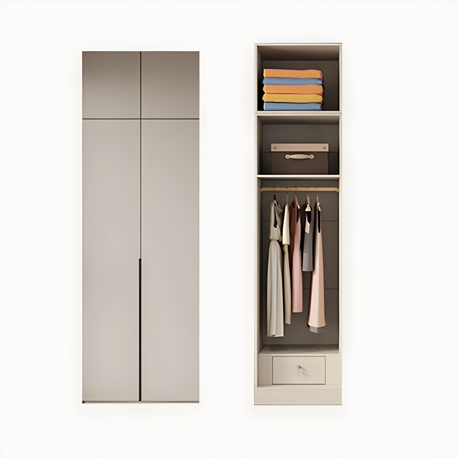 Modern Grey Wood Armoire | Ormau - image 39