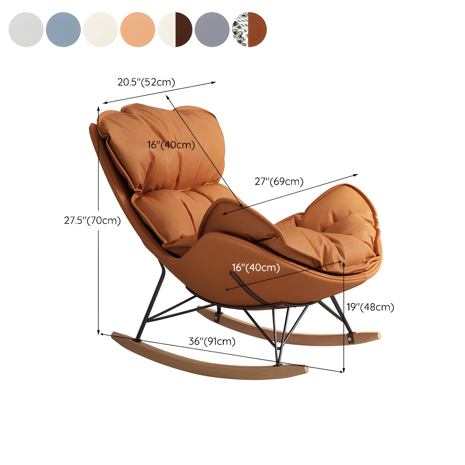 Upholstered Rocking Chair | Ormau - image 17