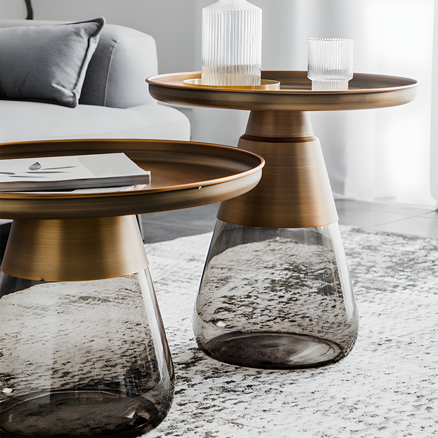 Glass & Gold Coffee Table | Ormau - image 14