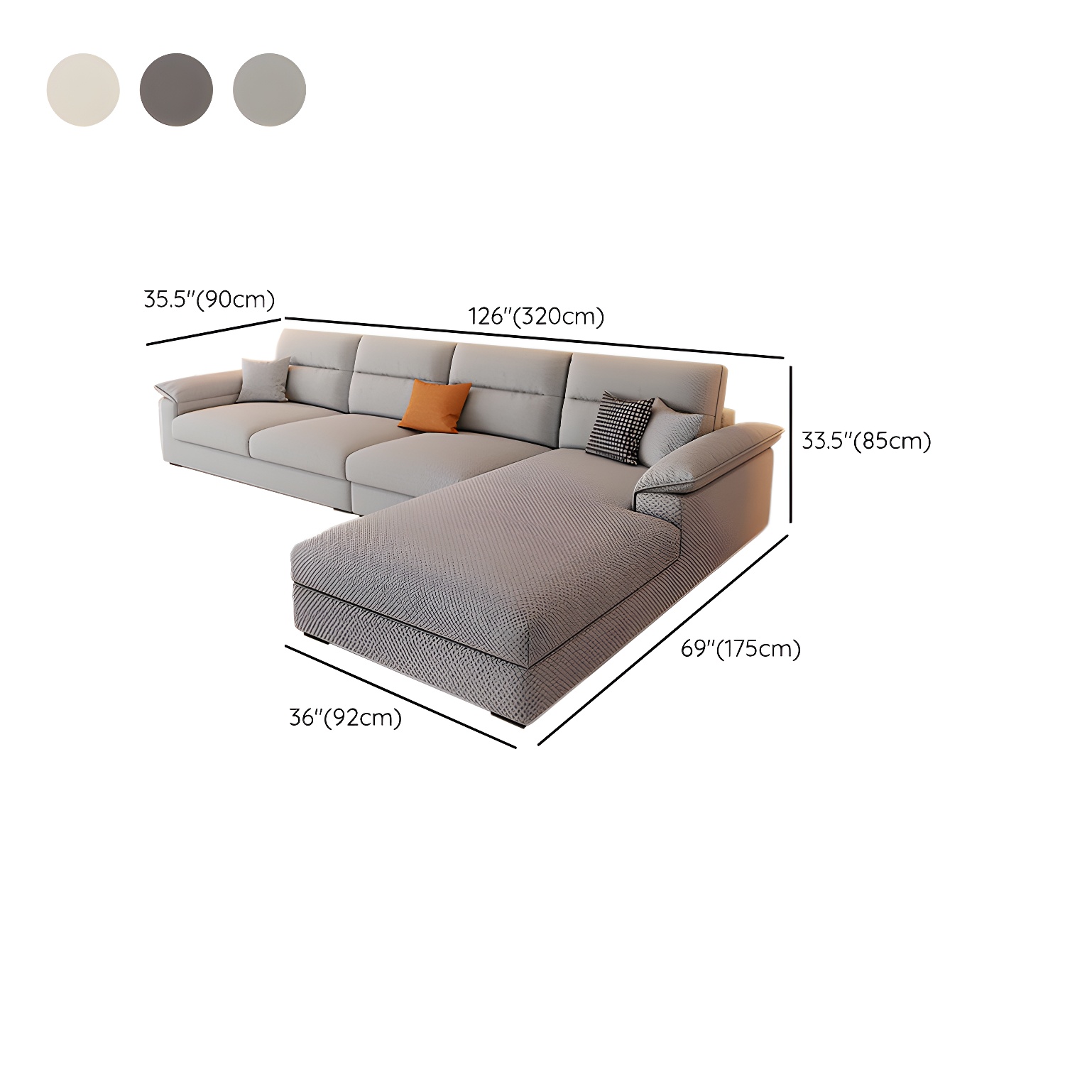 Modern L-Shaped Sectional Sofa | Ormau - image 13