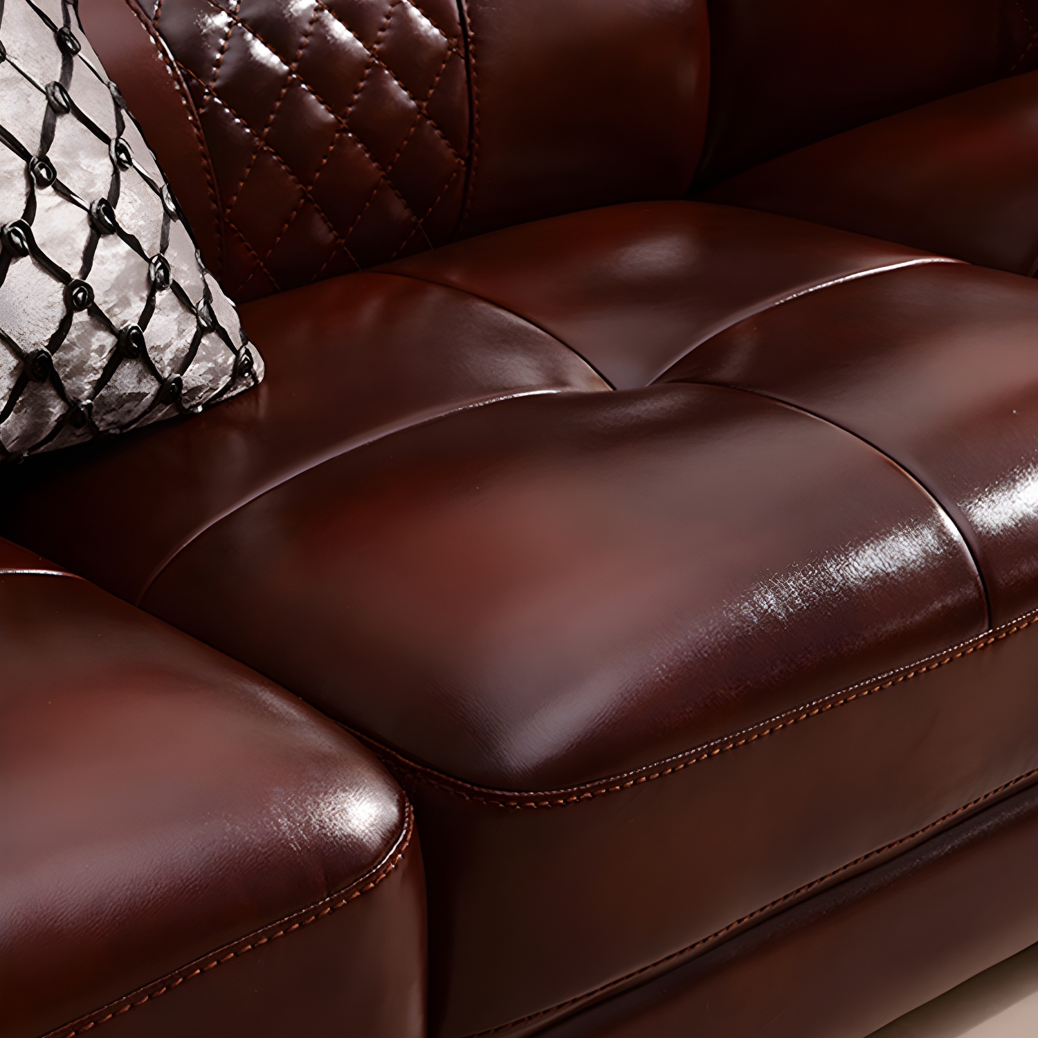 Rolled Arm Leather Sectional | Ormau - image 13