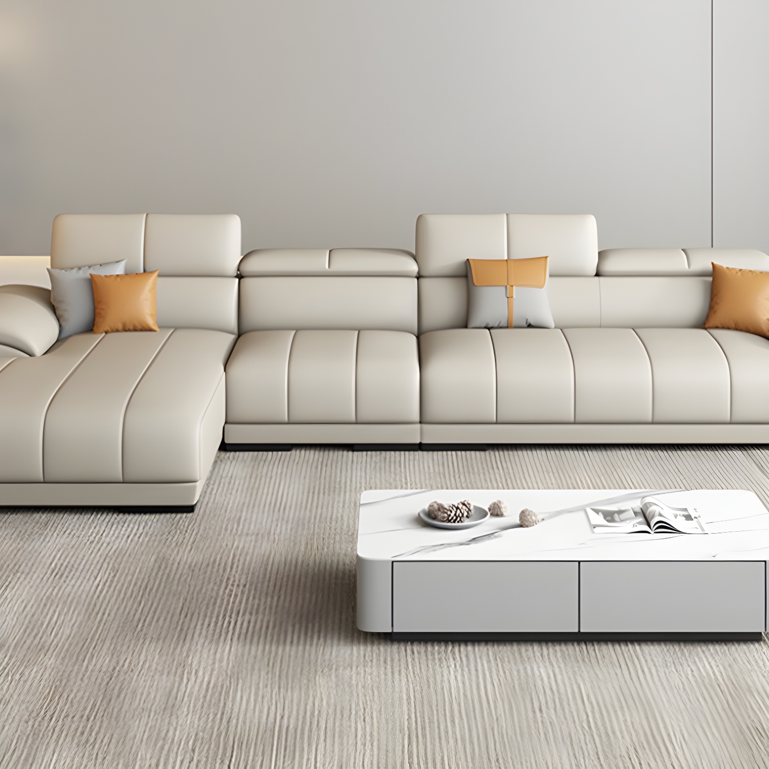 Elegant Leather Sectional | Ormau - image 6