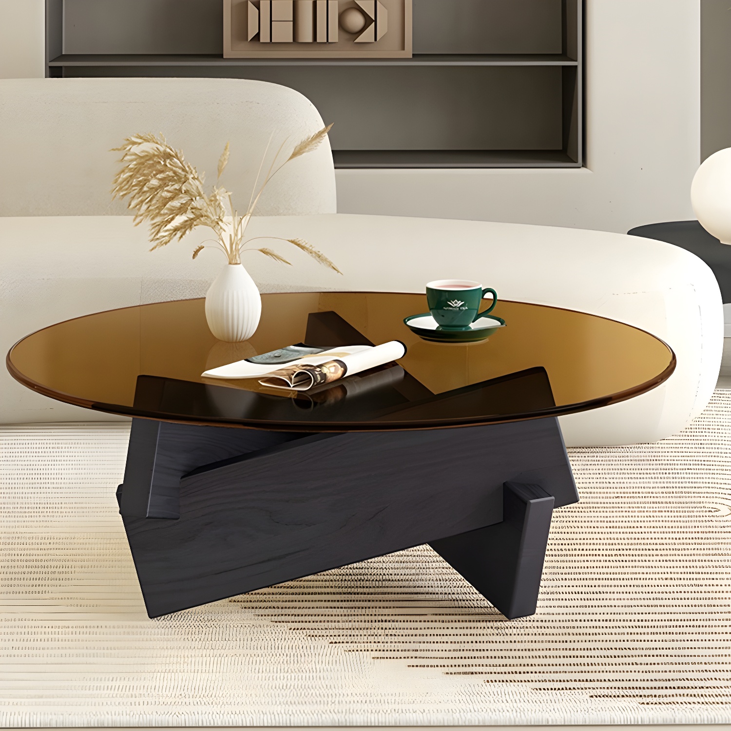 Glass & Wood Coffee Table | Ormau - image 24