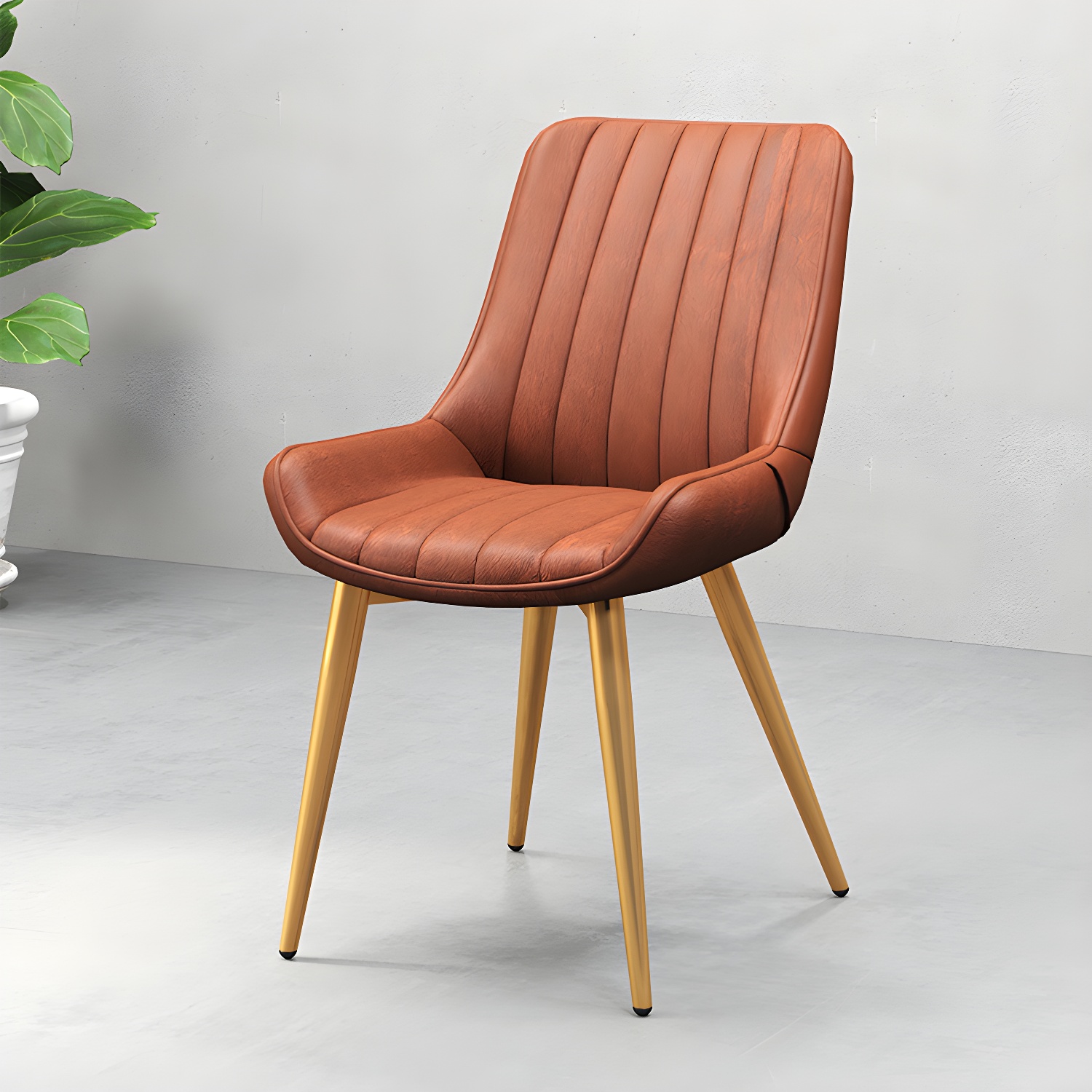 Faux Leather Dining Side Chair | Ormau - image 18