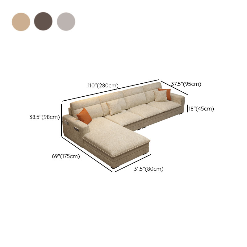 Natural Wood Sectional Sofa | Ormau - image 16