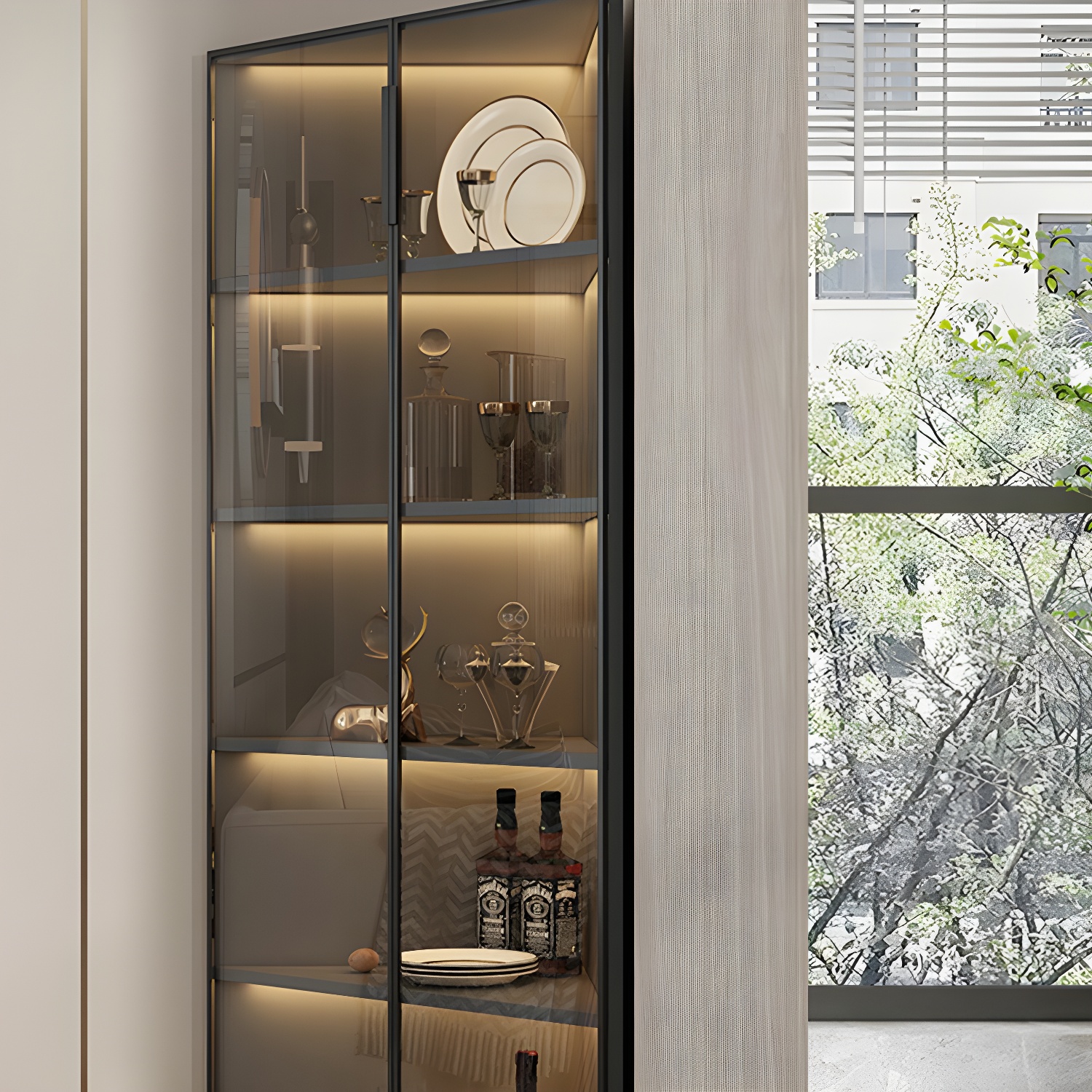 Glass Paned Corner Cabinet | Ormau - image 8