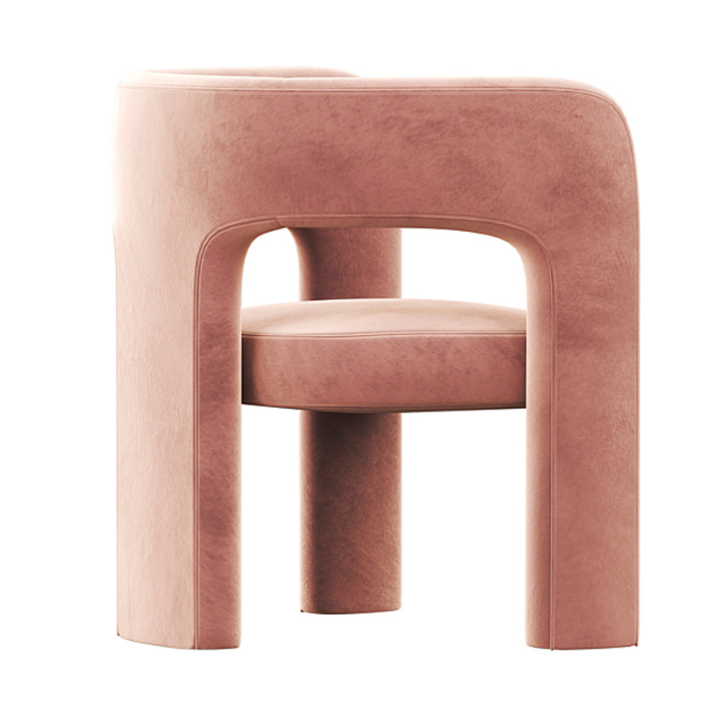 Curved-Back Velvet Armchair | Ormau - image 14