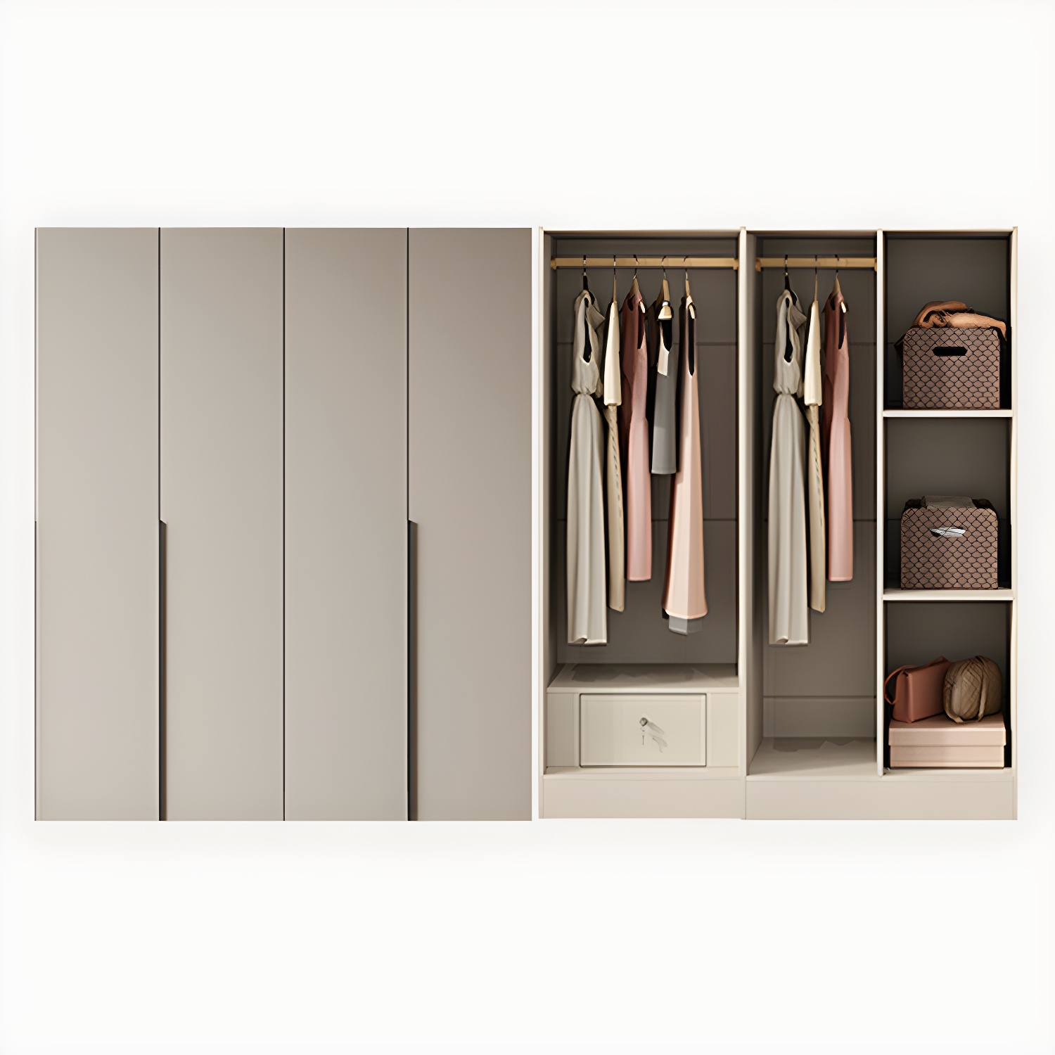 Modern Grey Wood Armoire | Ormau - image 51