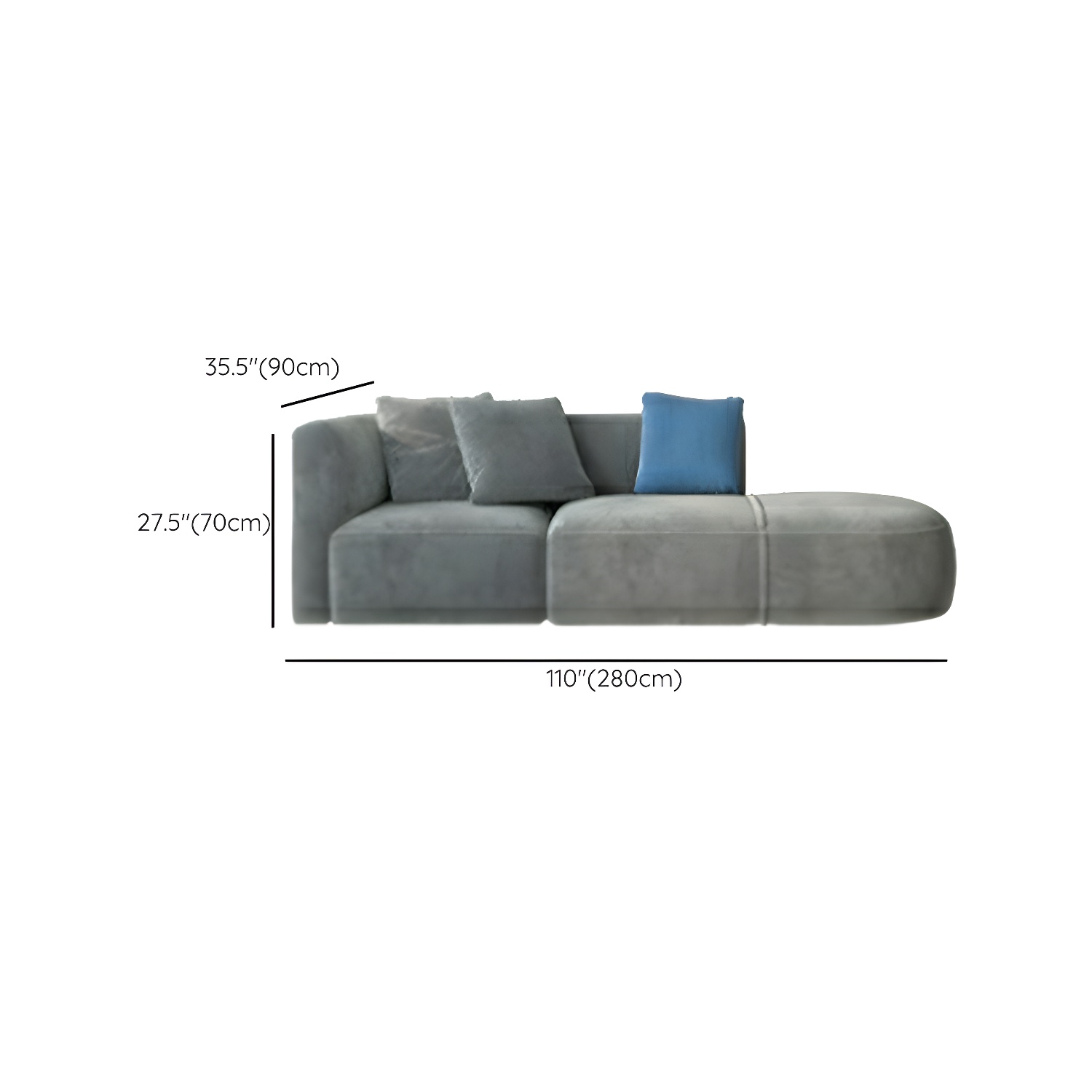 Flannel Sectional Sofa | Ormau - image 19
