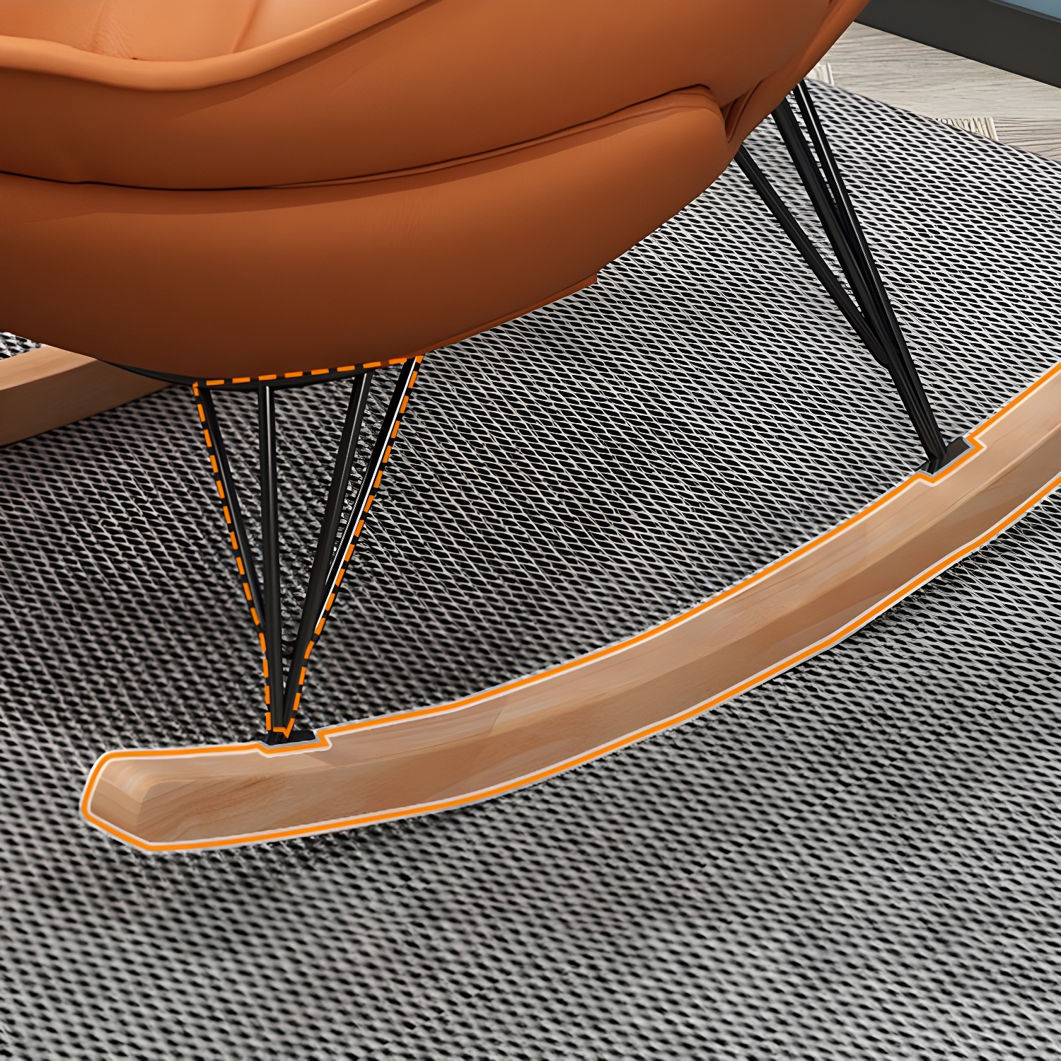 Glider Rocking Chair & Ottoman Set | Ormau - image 12