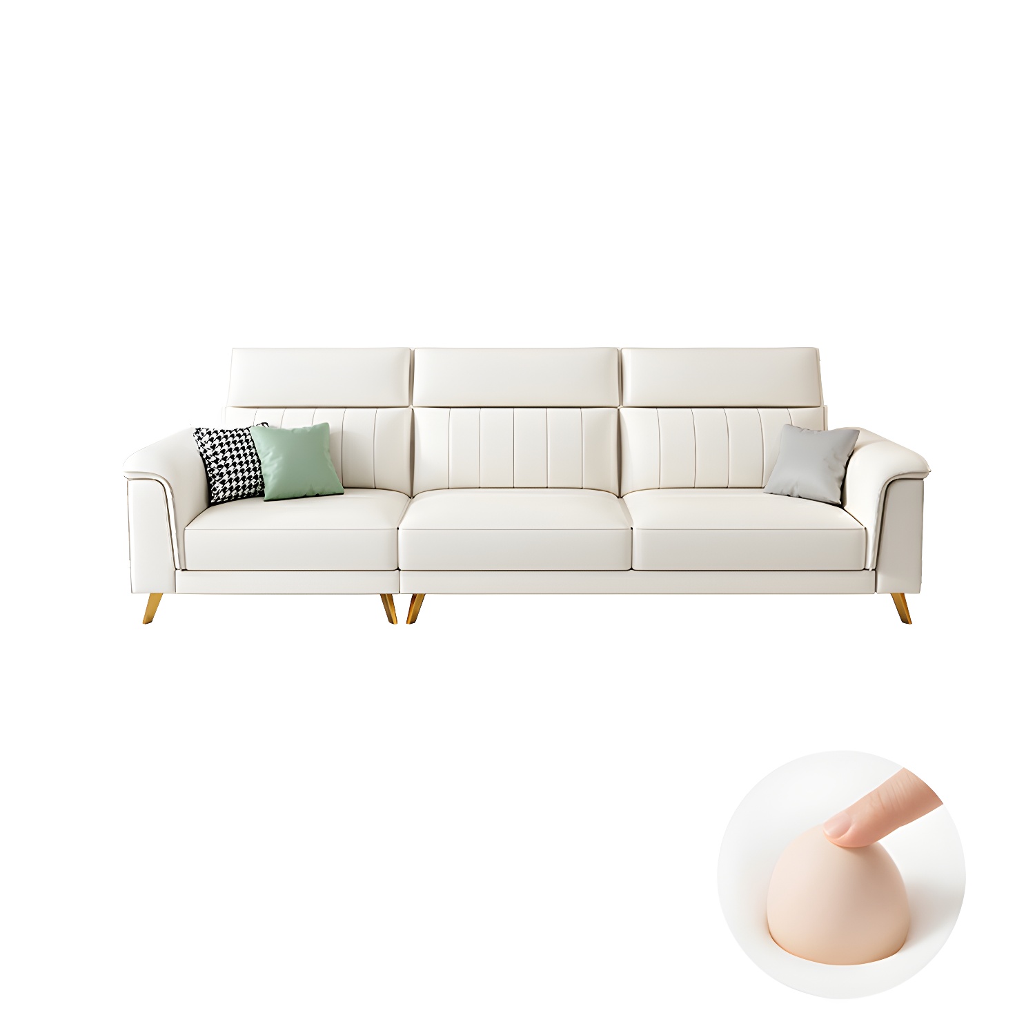 Modern Flared-Arm Sectional | Ormau - image 40