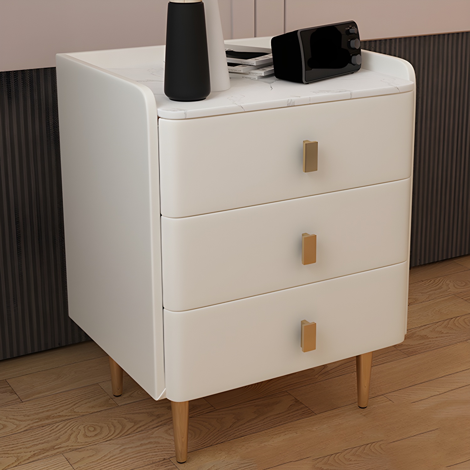 Glam Accent Table Nightstand | Ormau - image 9