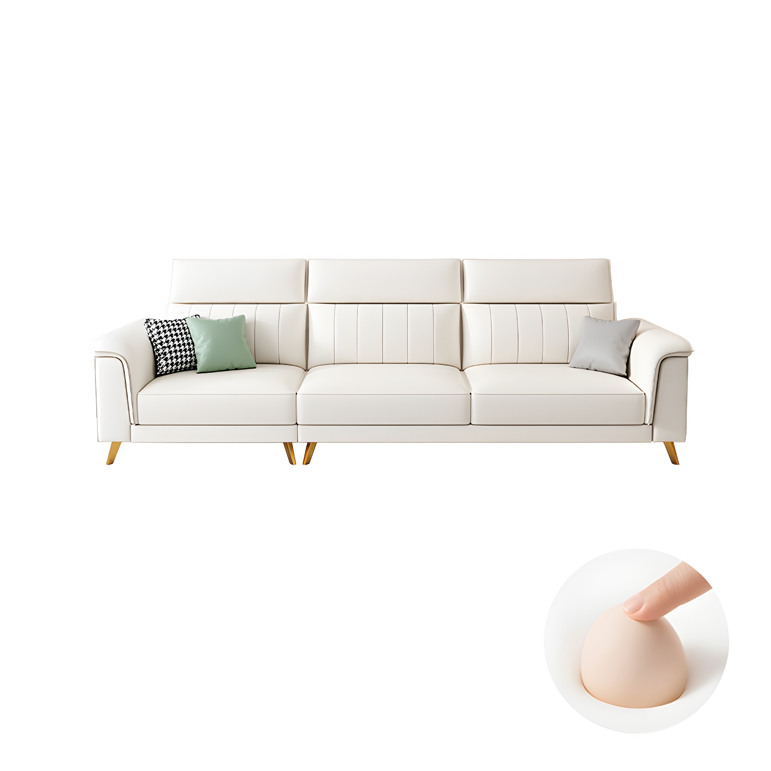 Modern Flared-Arm Sectional | Ormau - image 42