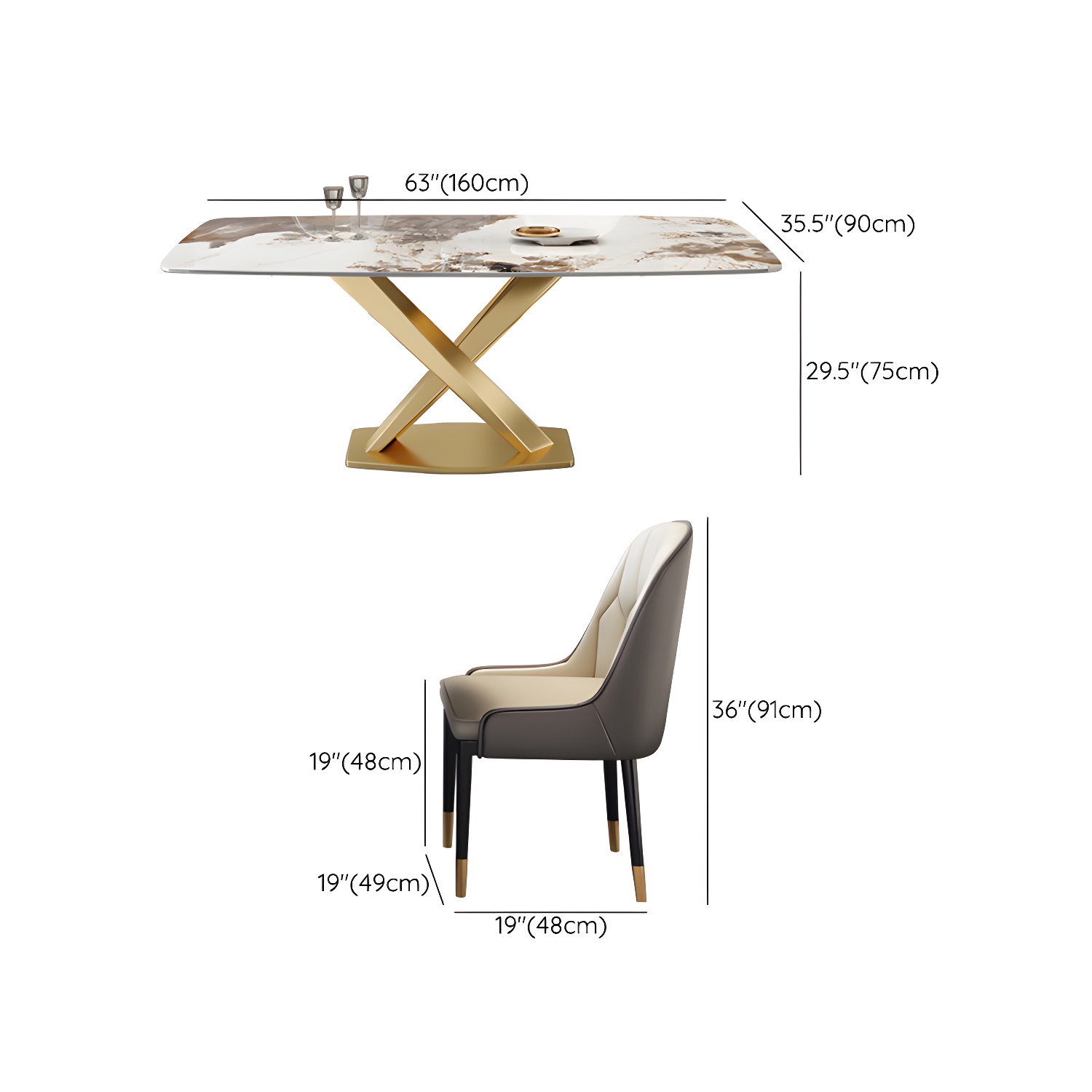 Glam Metal Dining Set | Ormau - image 22
