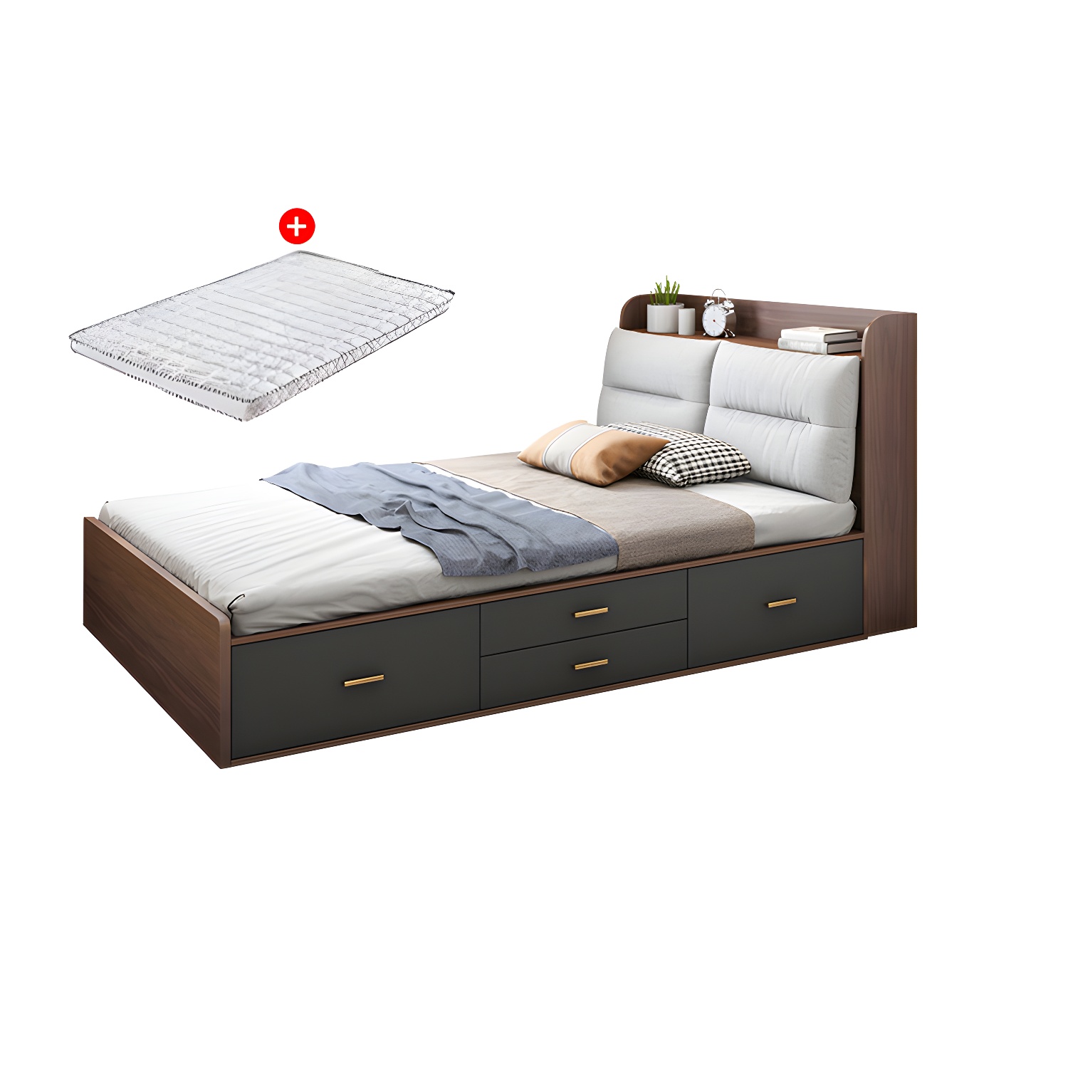 Upholstered Low Profile Bed | Ormau - image 12