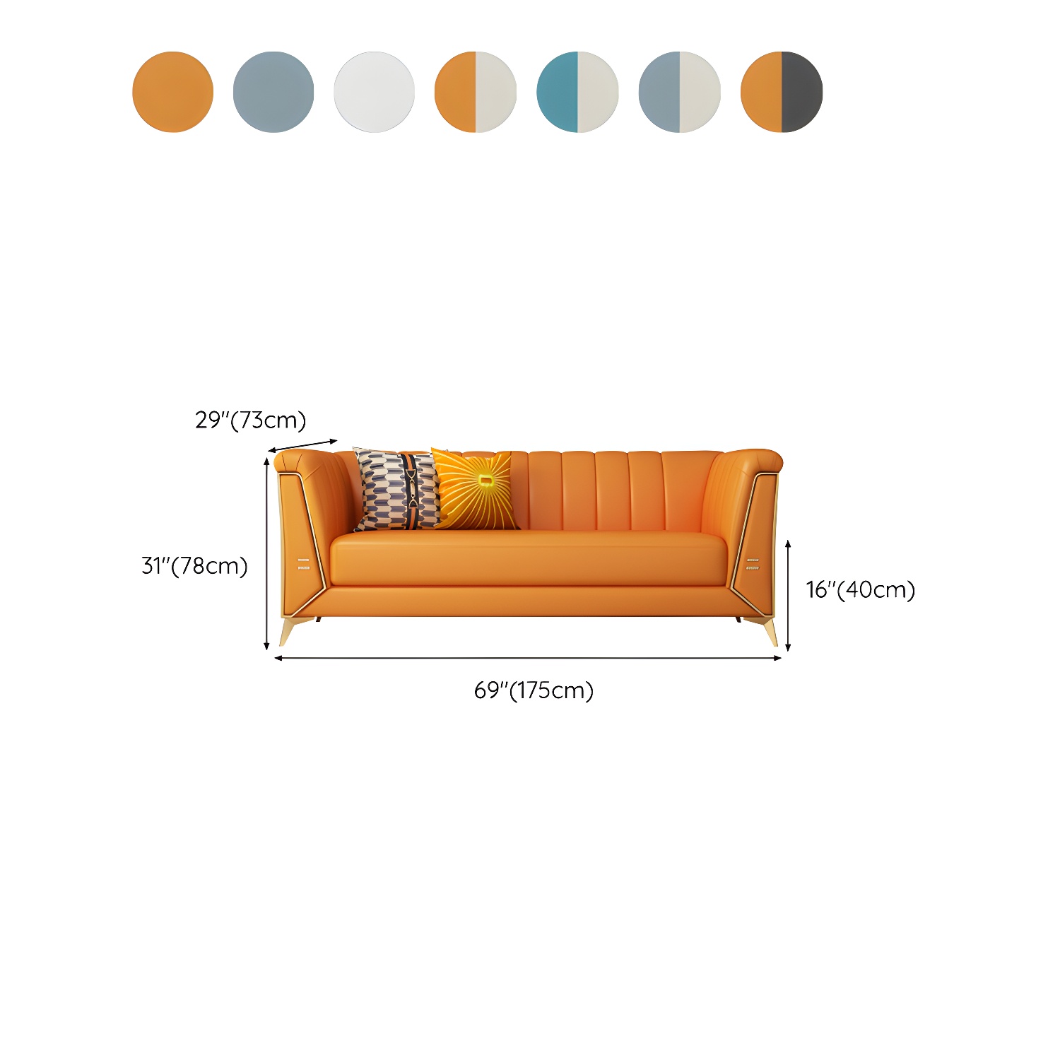Glam Wood Frame Sofa | Ormau - image 24