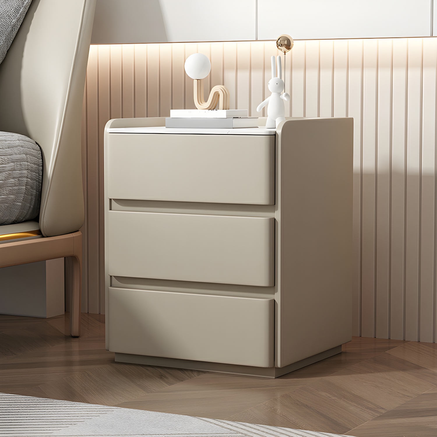 Modern Nightstand with Stone Top | Ormau - image 4