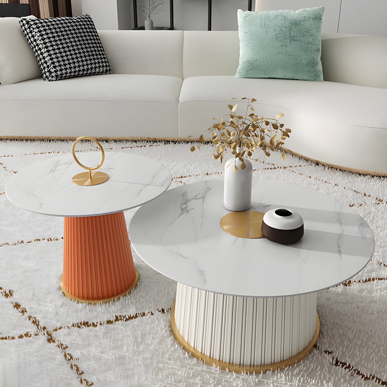 Metal Pedestal Coffee Table | Ormau - image 16