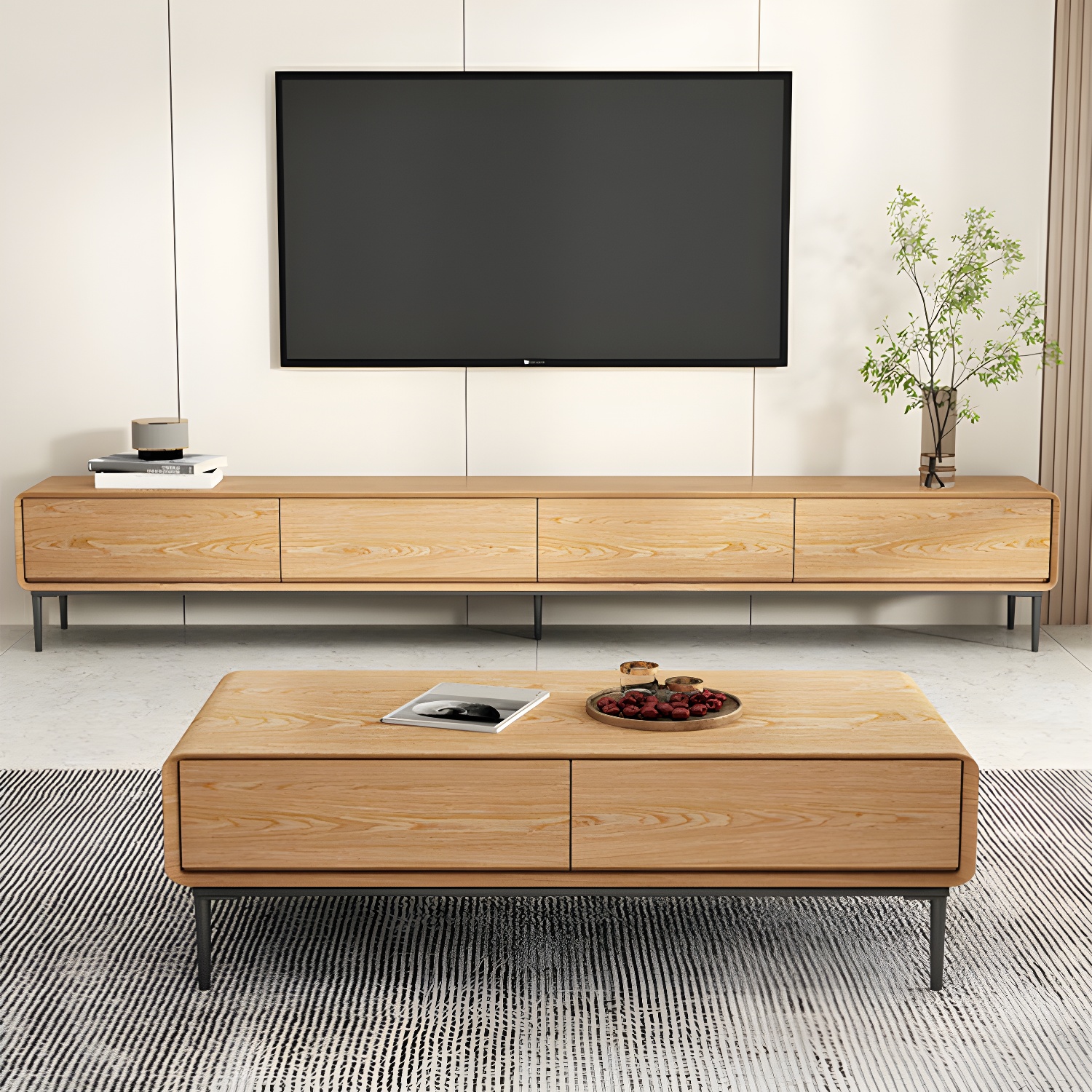 Wood Media Console | Ormau - image 4