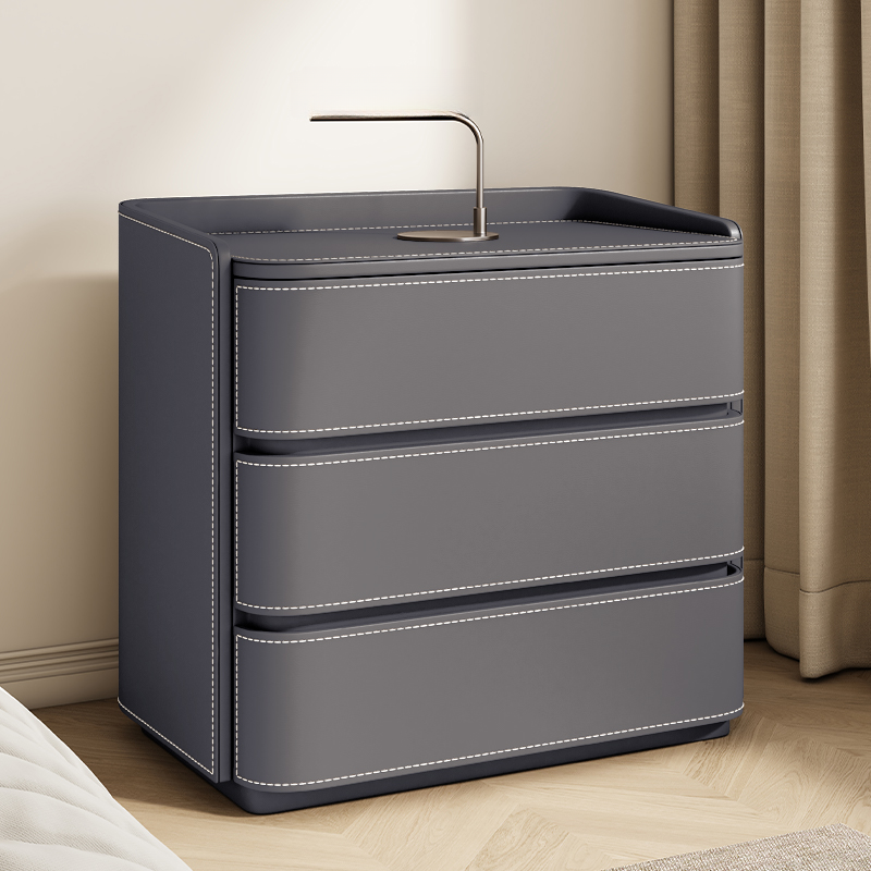 Leather 3-Tier Nightstand | Ormau - image 3