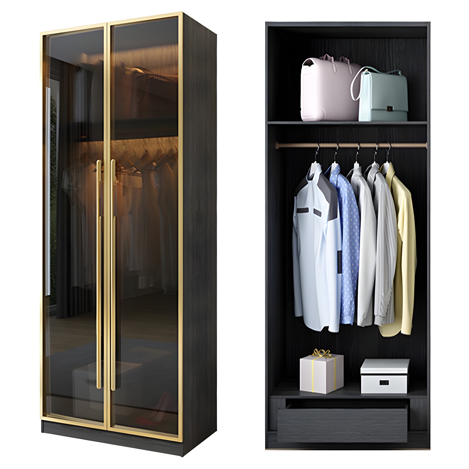 Modern Glass Door Wardrobe | Ormau - image 35