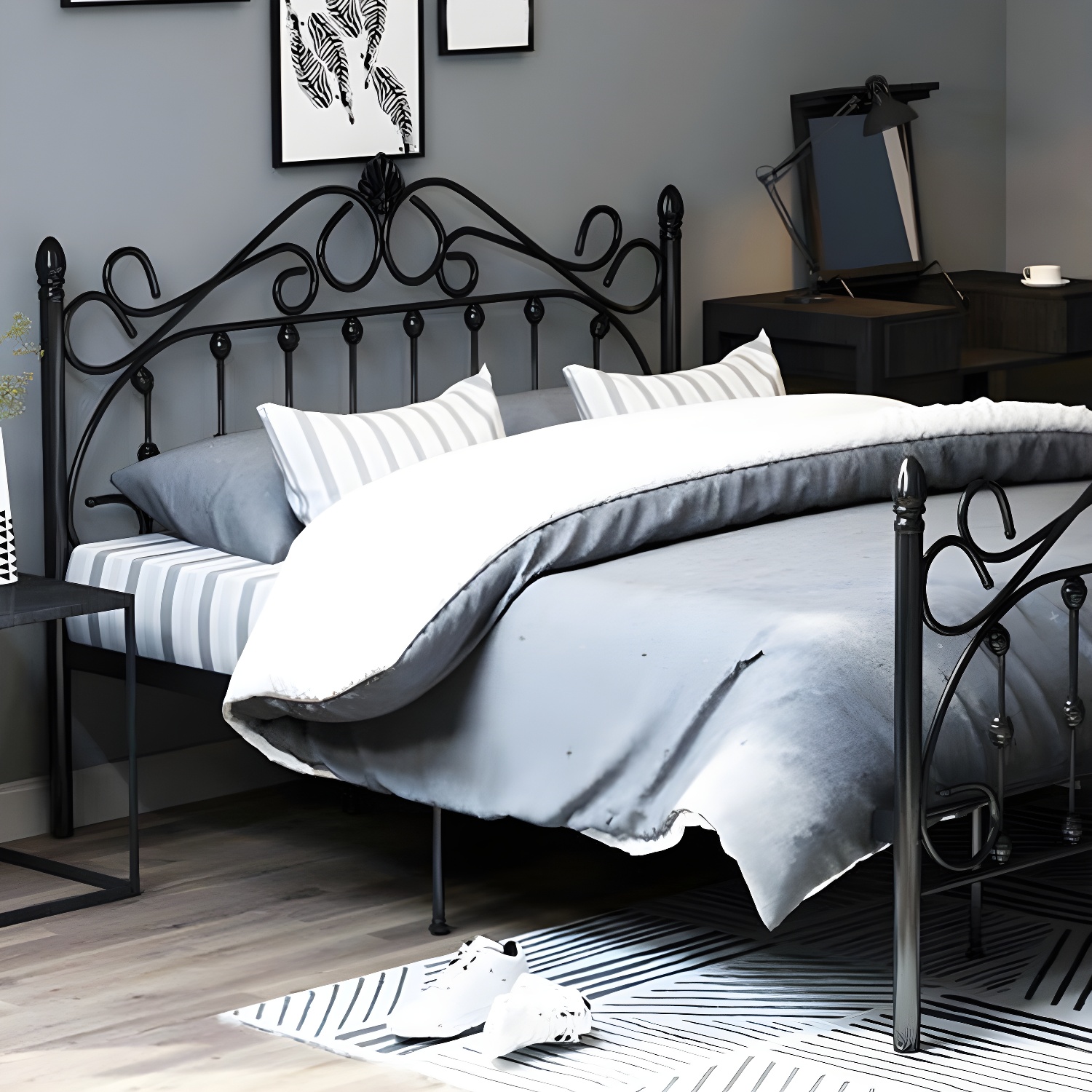 Industrial Iron Bed | Ormau - image 8